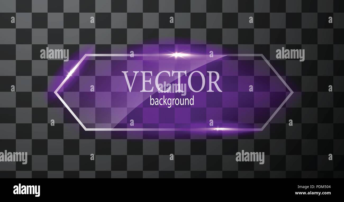 Glass vector button plane. Easy editable background Stock Vector