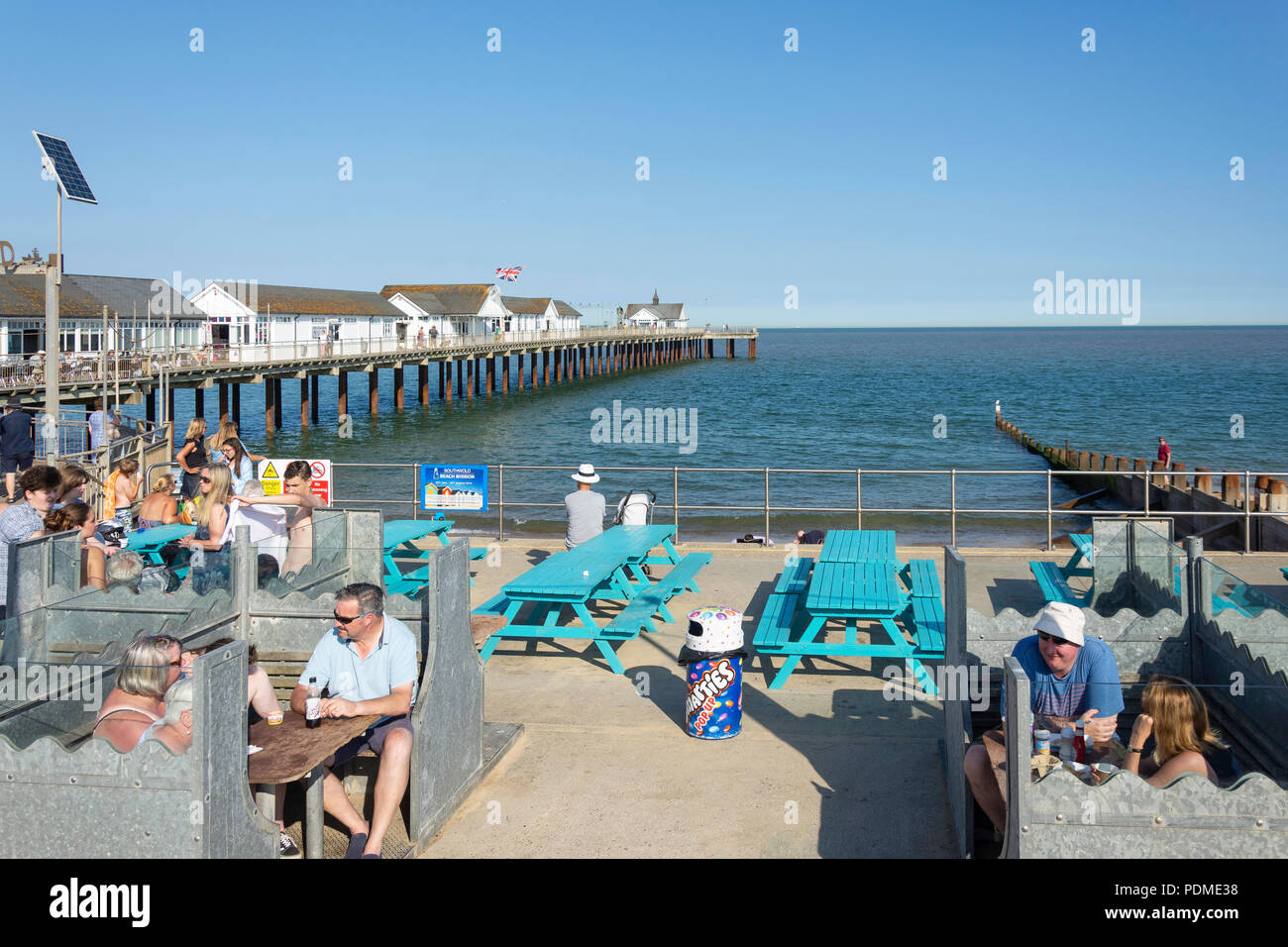 The Beach Cafe at Southwold Pier, Southwold, Suffolk, England, United Kingdom Stock Photo