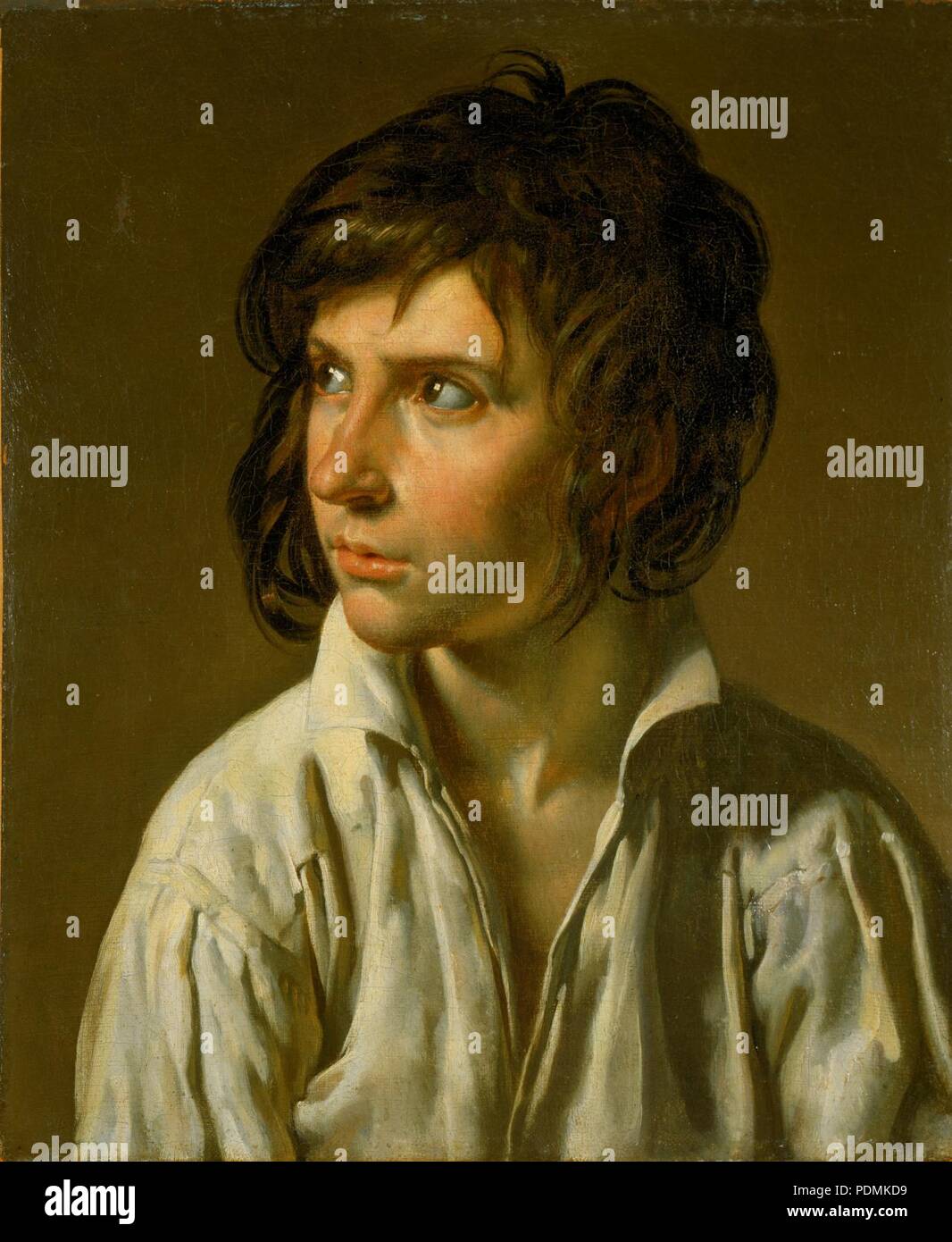 Anne-Louis Girodet de Roussy-Trioson - Portrait d'une jeunesse. Stock Photo