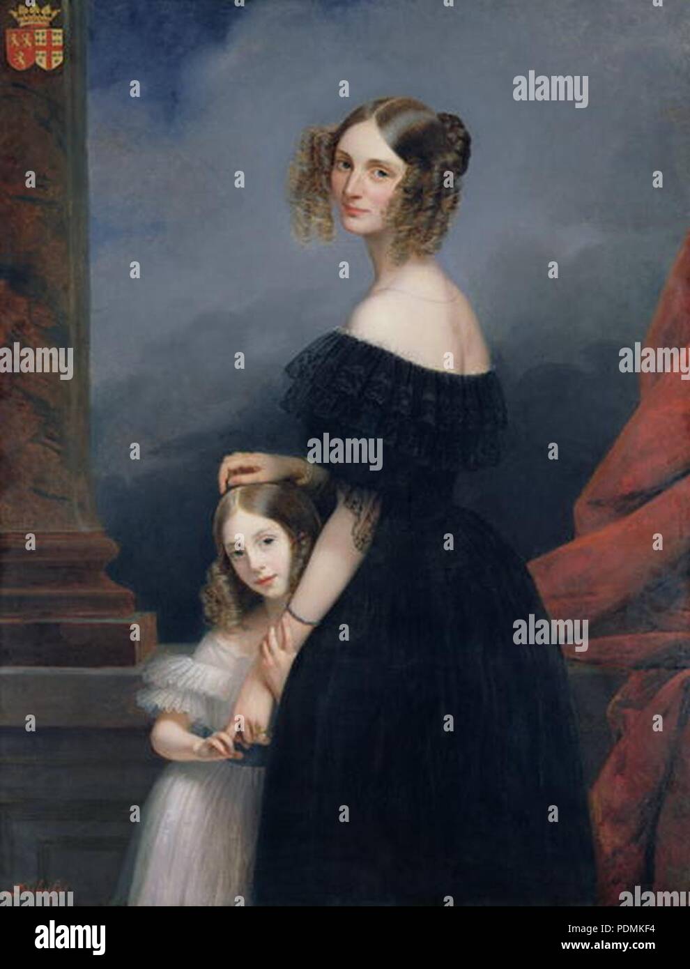 AnneLouise Alix de Montmorency with her daughter c.1840 Stock Photo