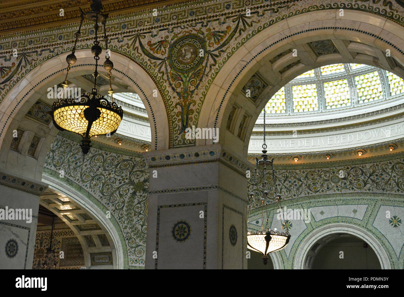 Opened in 1897 as the first public library, the Chicago Cultural Center