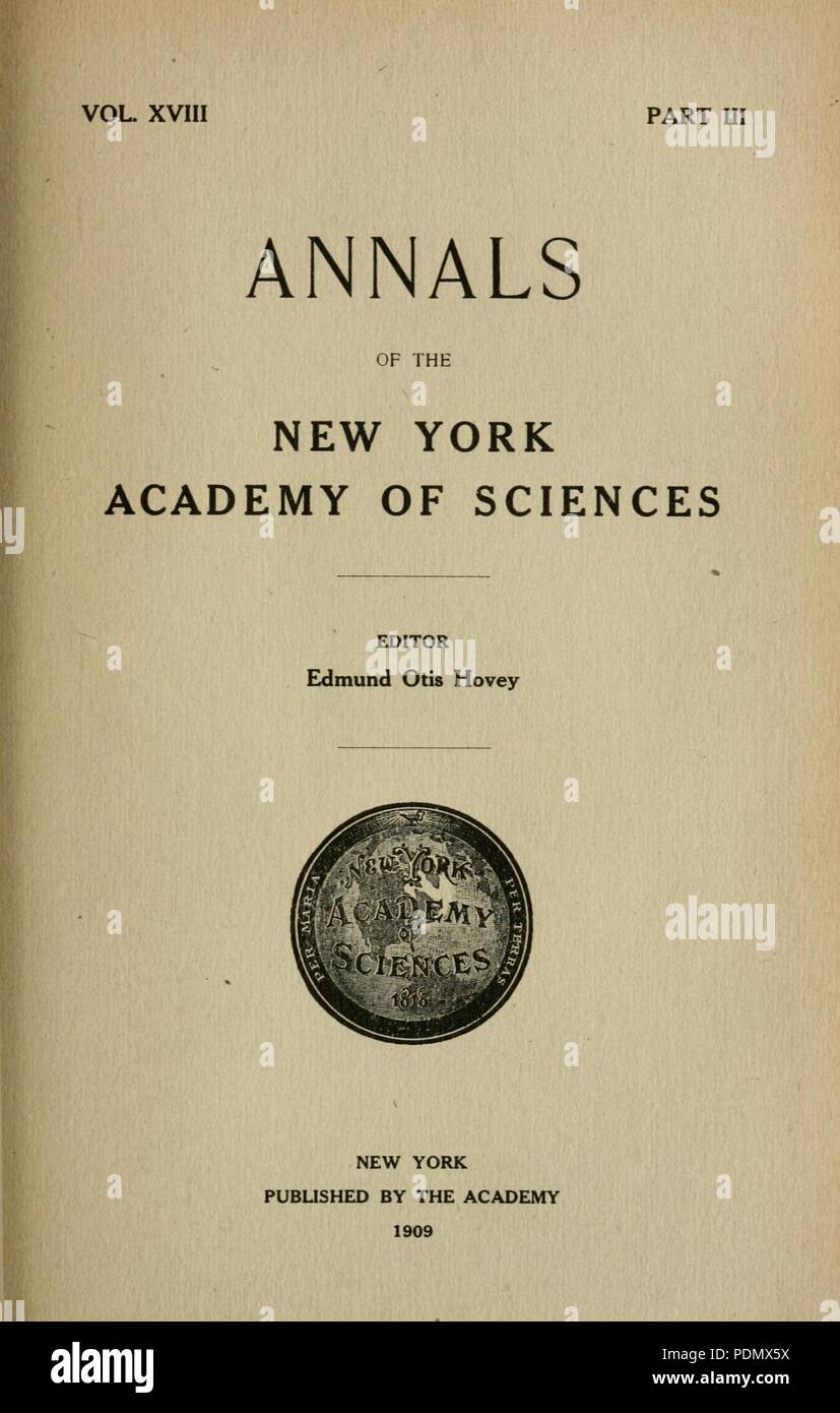 Annals of the New York Academy of Sciences Stock Photo - Alamy