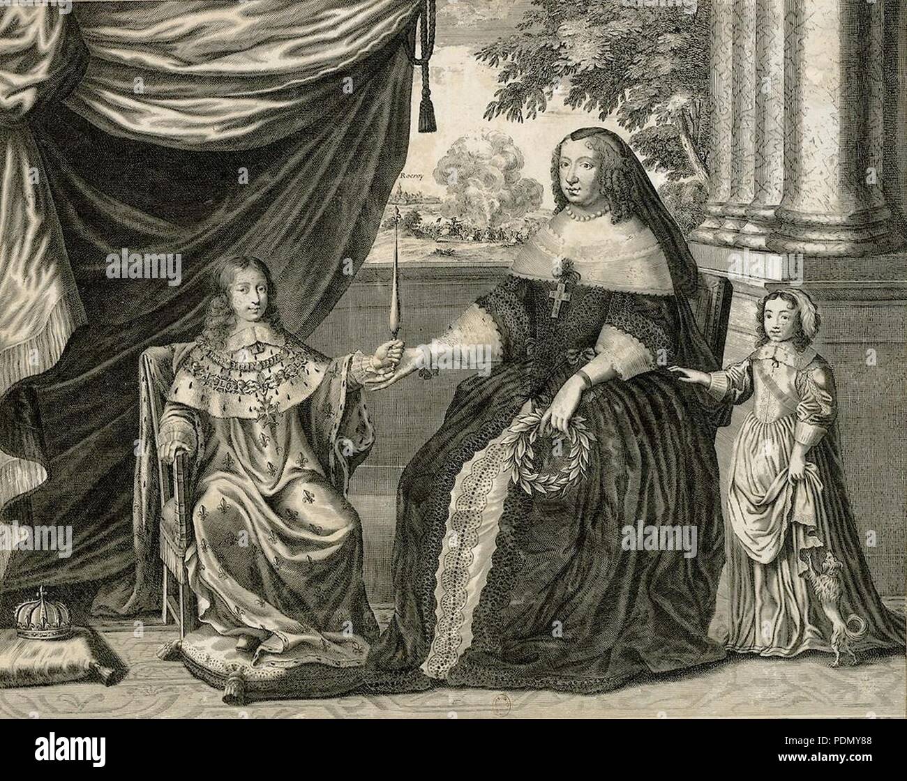 Anne D Autriche Et Ses Enfants Stock Photo Alamy