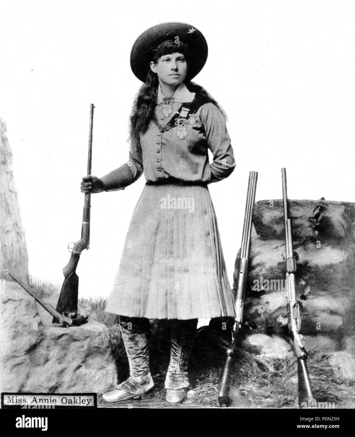 希少 アニー・オークリー ビンテージ写真 Vintage Wall Decor Old Wild West Vintage Clear Photograph