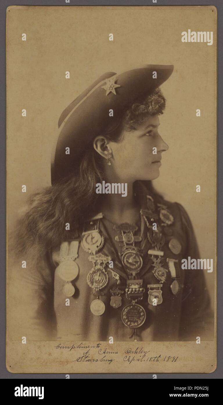 Annie Oakley by Percival, 1891 Stock Photo - Alamy