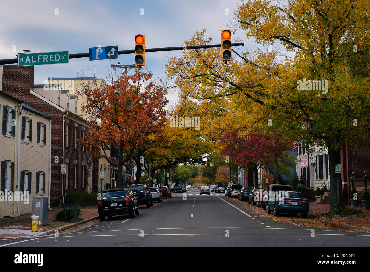Old Town Alexandria Row Houses High Resolution Stock Photography and