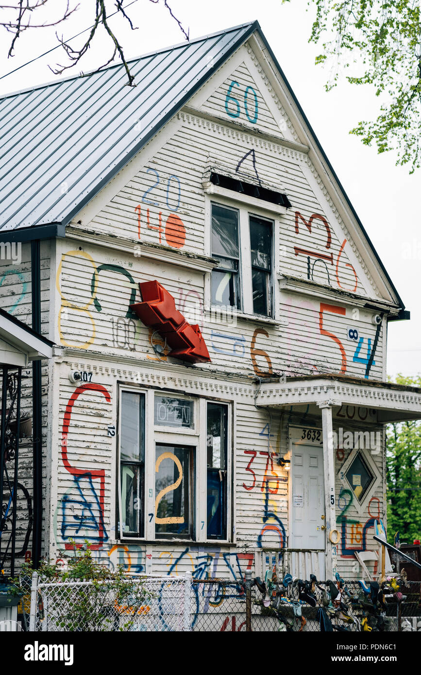 House at the Heidelberg Project, in Detroit, Michigan Stock Photo Alamy