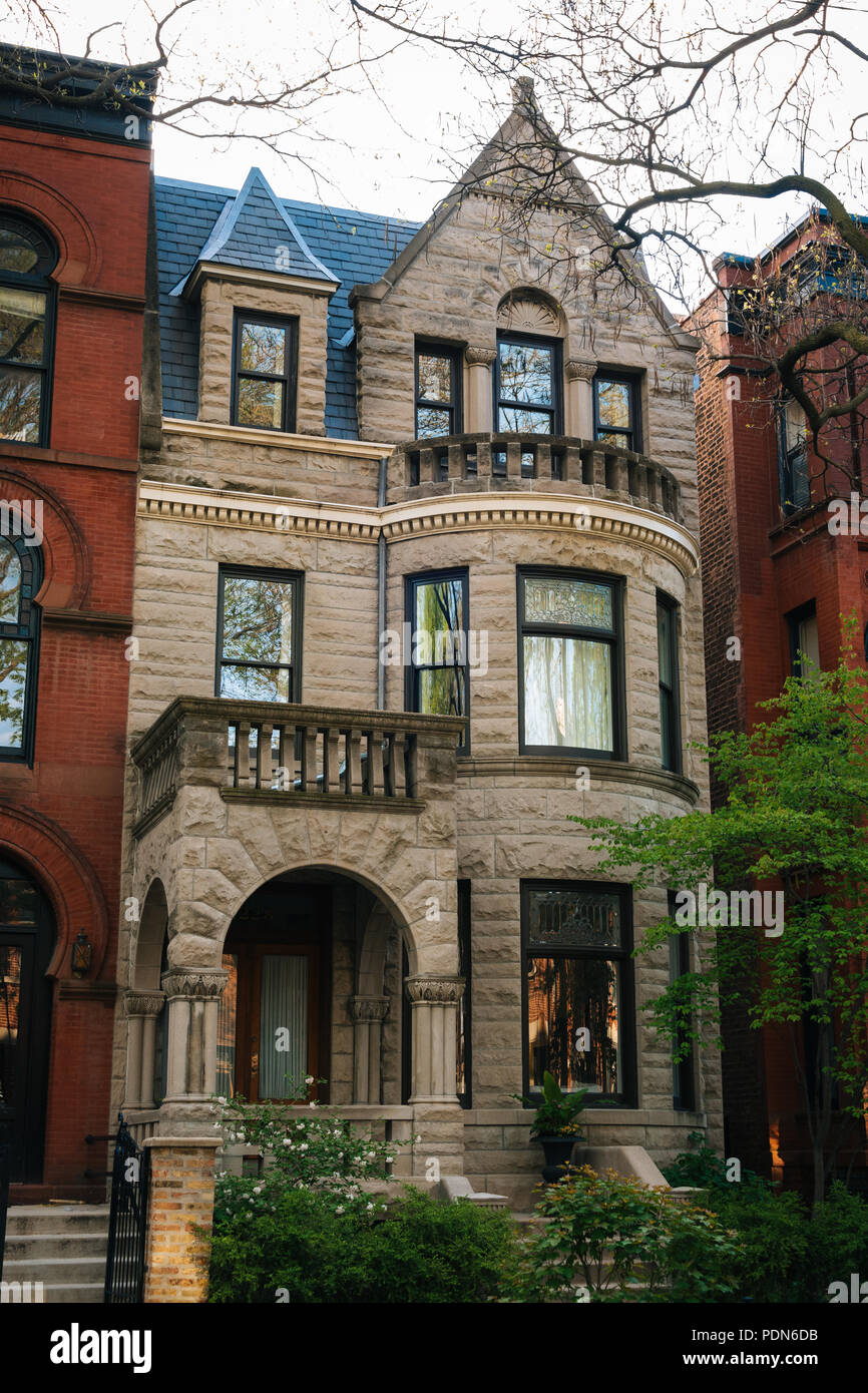 Houses in Lincoln Park, Chicago, Illinois Stock Photo Alamy
