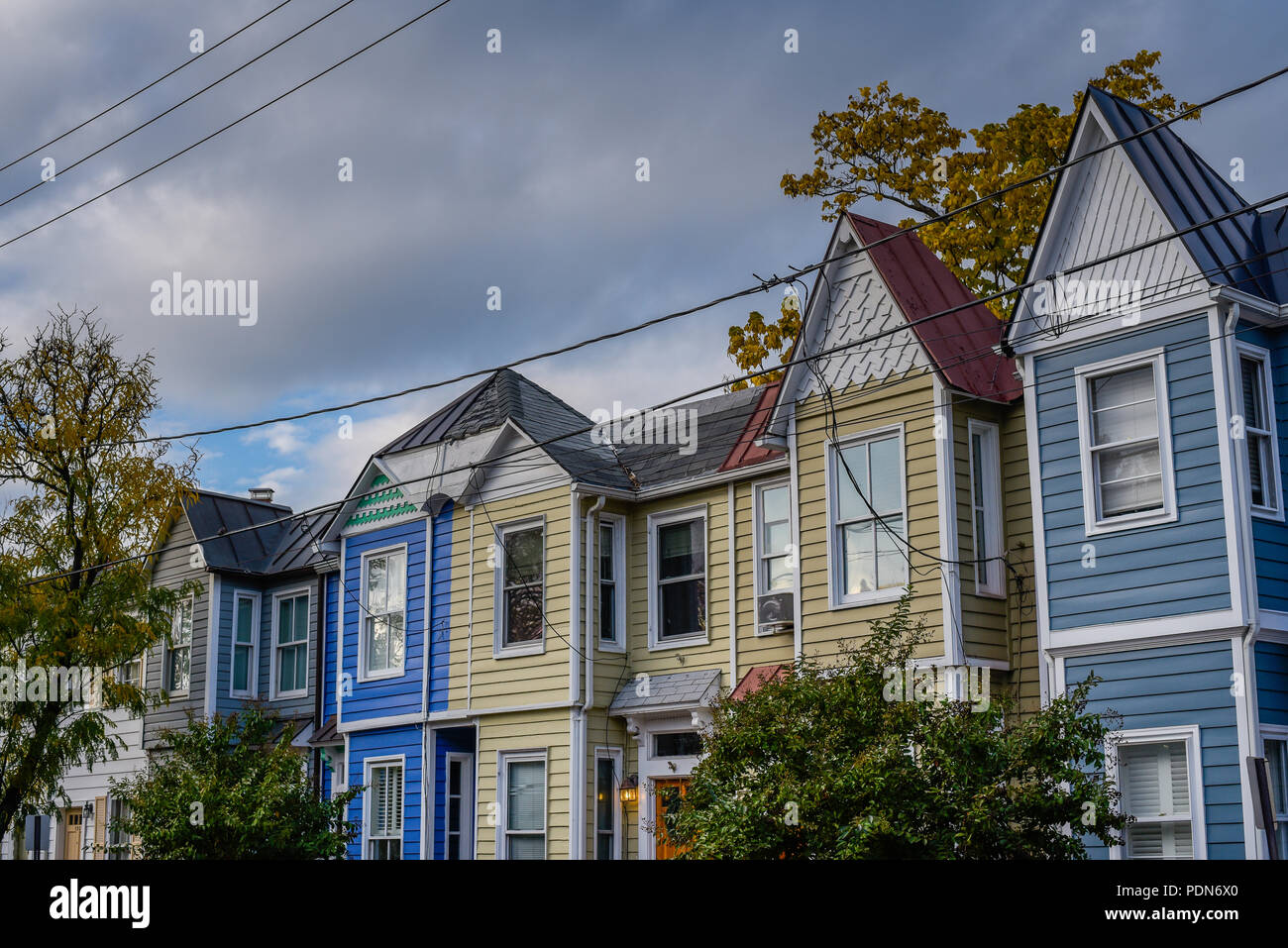 Row houses in Old Town, Alexandria, Virginia Stock Photo Alamy