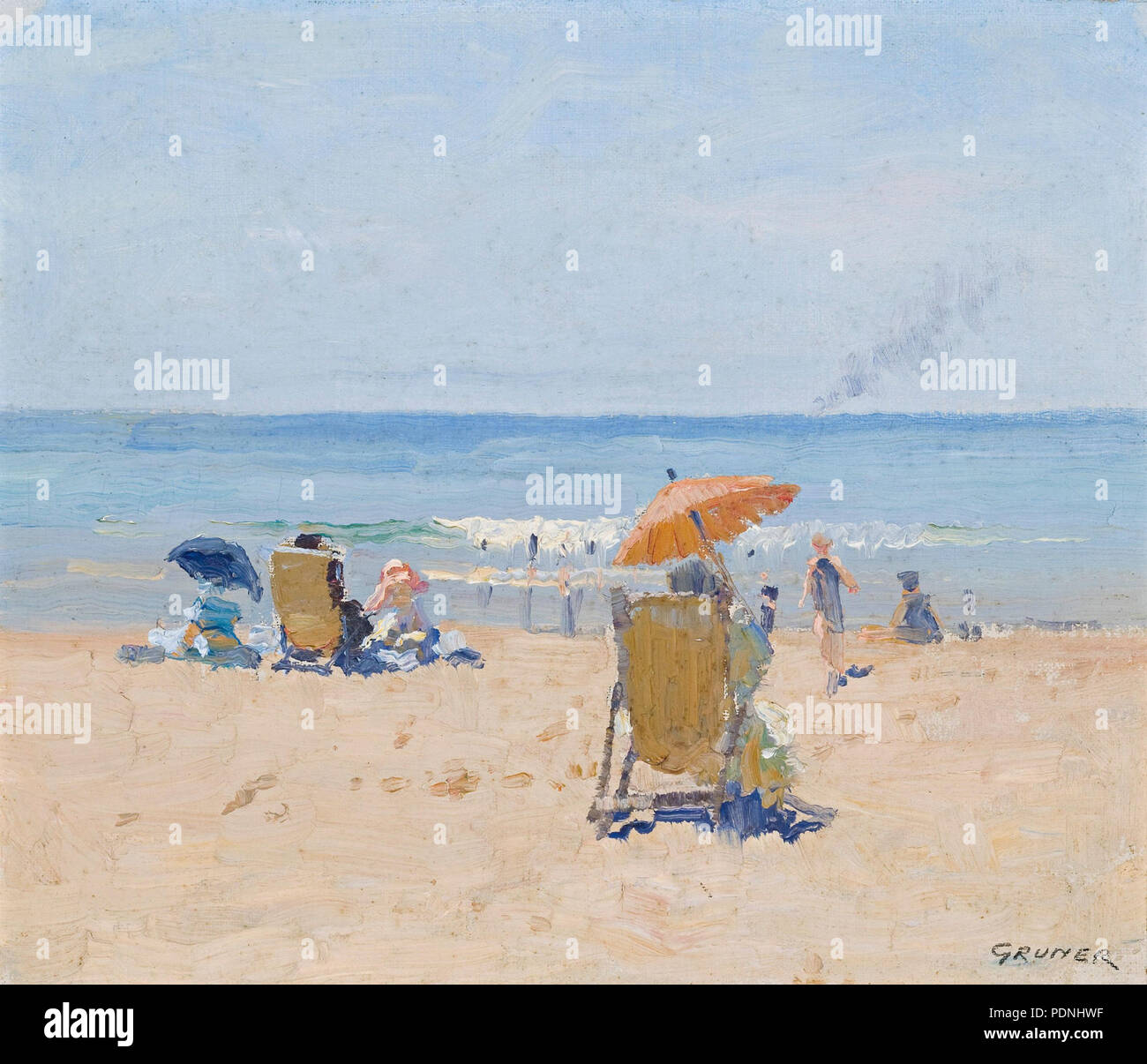 1920s beach painting hi-res stock photography and images - Alamy