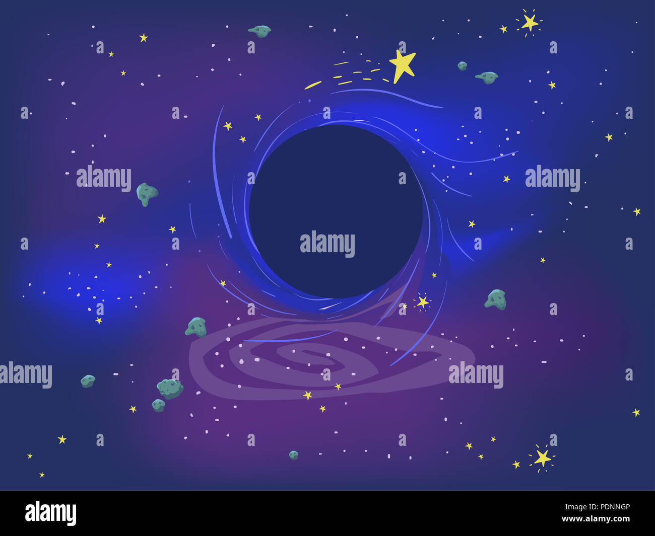 Illustration of a black hole hi-res stock photography and images - Alamy