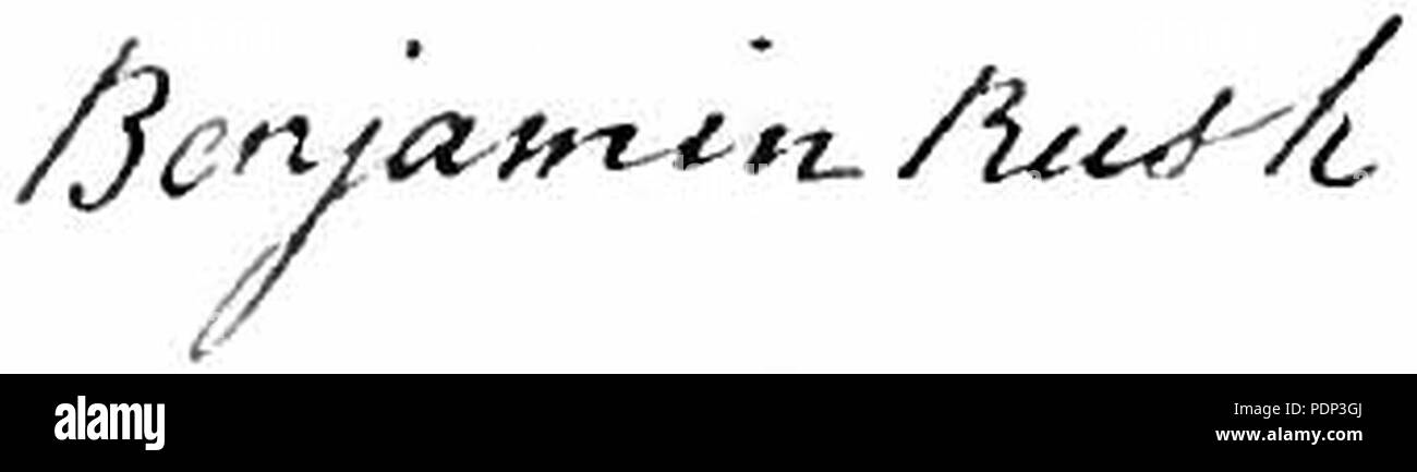 Appletons' Rush Benjamin signature Stock Photo - Alamy