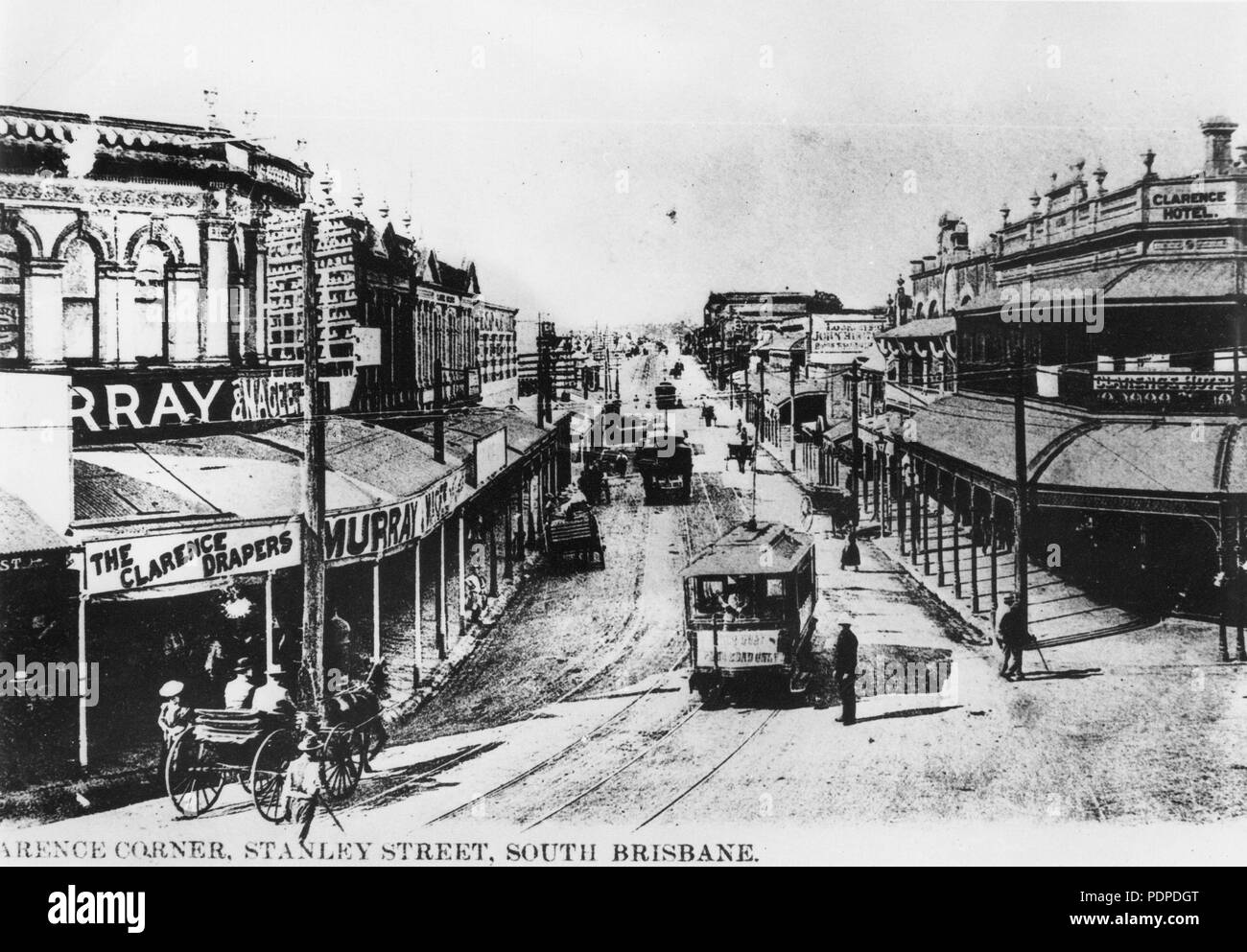 34 Clarence Corner Stanley Street South Brisbane ca. 1906 Stock Photo