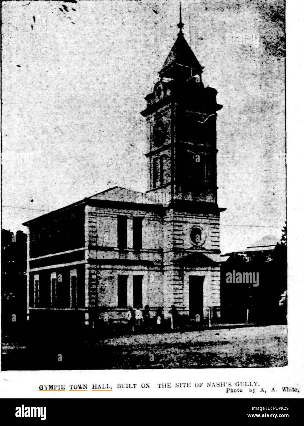 53 Gympie Town Hall, 1909 Stock Photo Alamy