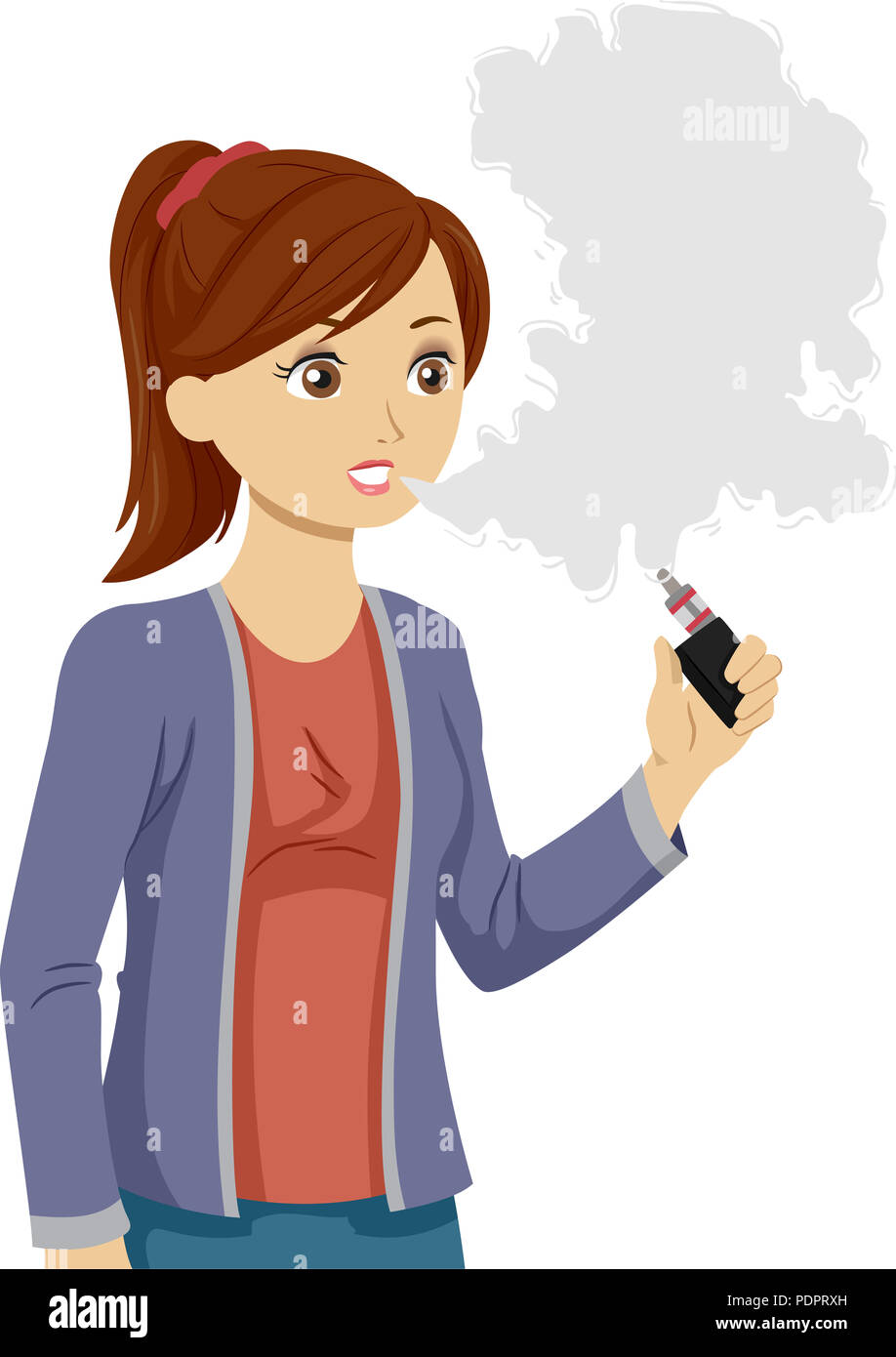 A Girl Vaping High Resolution Stock Photography and Images Alamy