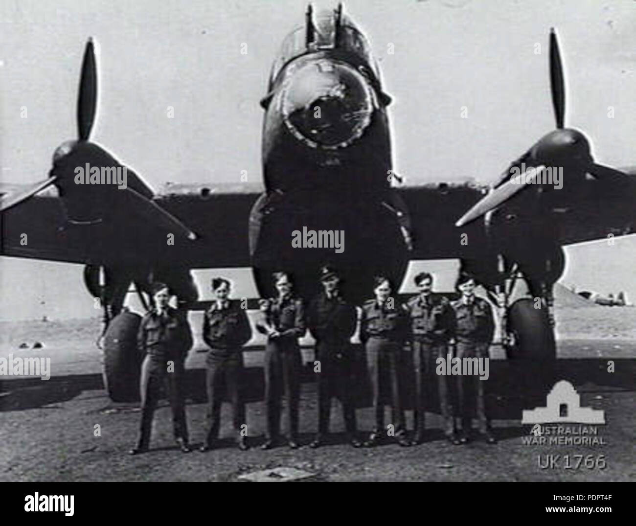 7 467 Squadron RAAF Lancaster Aircrew May 1944 Waddington UK1766 Stock ...