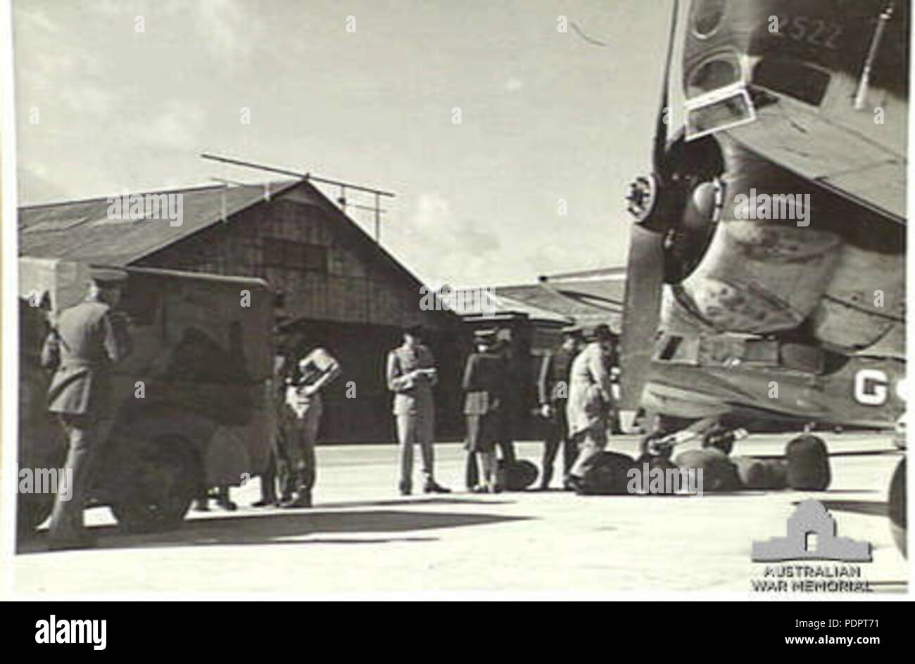 7 67 Squadron RAAF Anson Laverton 1943 AWM 050509 Stock Photo