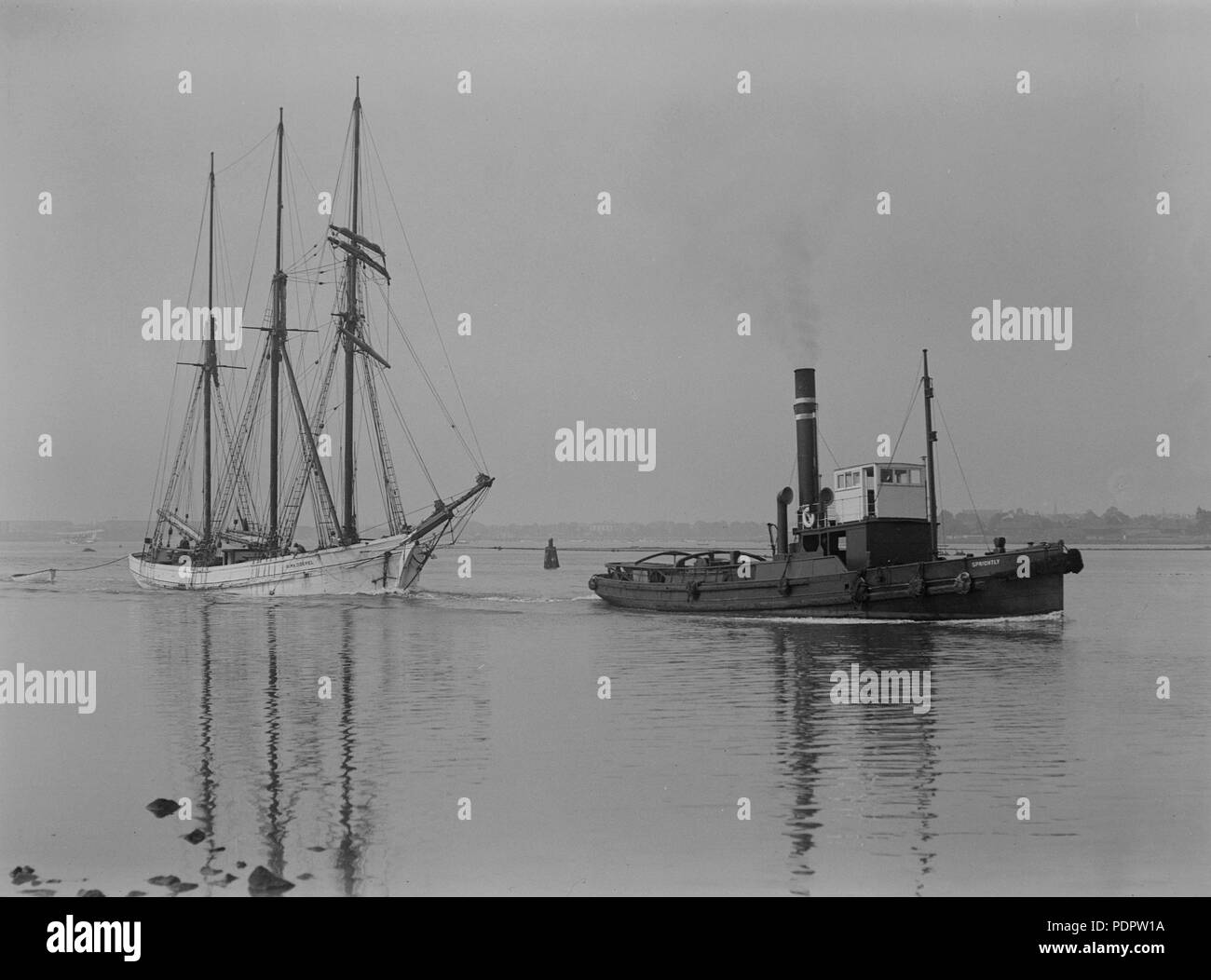 Australian tug boat Black and White Stock Photos & Images - Alamy