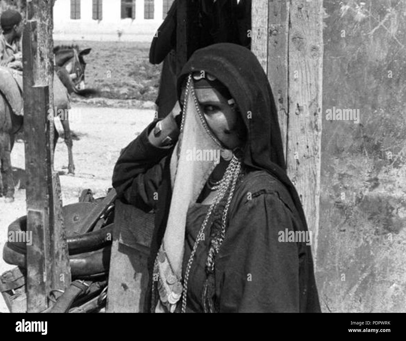 22 Beersheba Palestine, a veiled Arab woman Stock Photo - Alamy