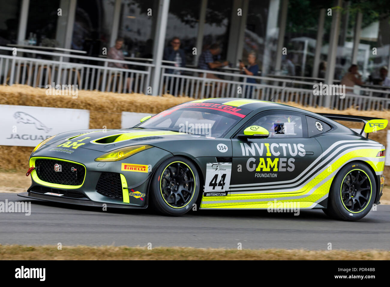 2018 Invictus Racing Jaguar F-Type GT4 with driver Matthew George at the  2018 Goodwood Festival of Speed, Sussex, UK Stock Photo - Alamy