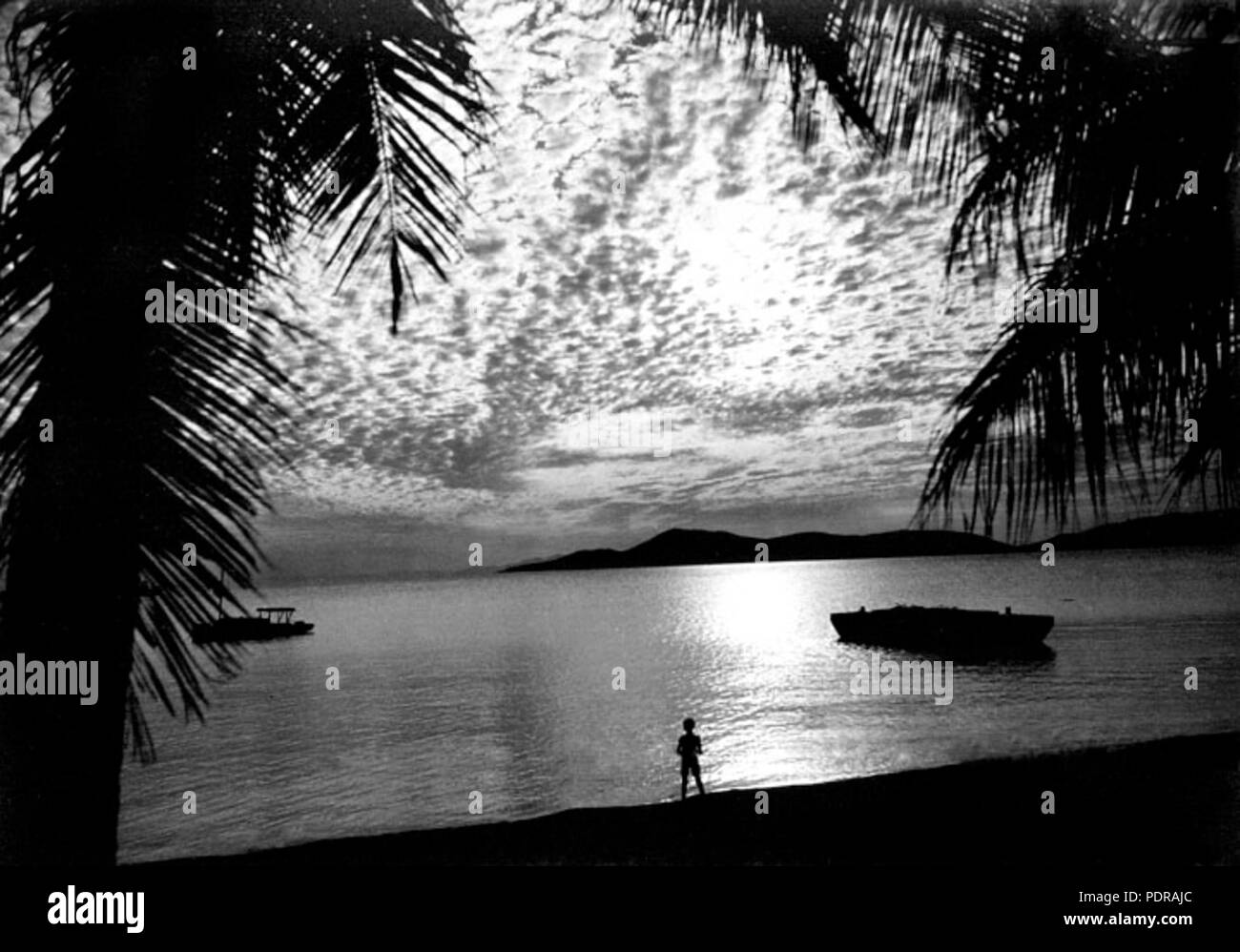 Sunset of the islands Black and White Stock Photos & Images - Alamy