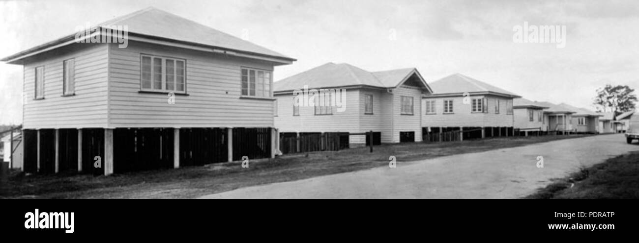 102 Queensland State Archives 1513 Queensland Housing Commission streetscape Grovely August 1950 Stock Photo