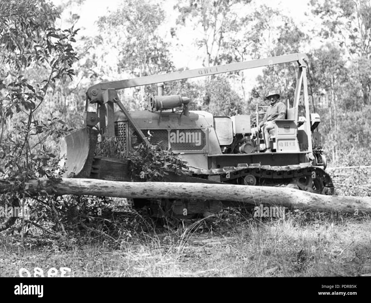 Bulldozer clearing land Black and White Stock Photos & Images Alamy
