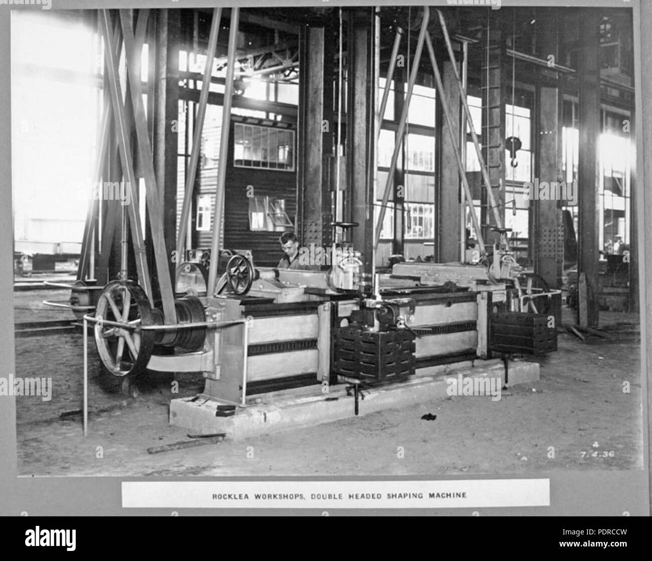 111 Queensland State Archives 3647 Rocklea workshops double headed shaping machine Brisbane 7 April 1936 Stock Photo