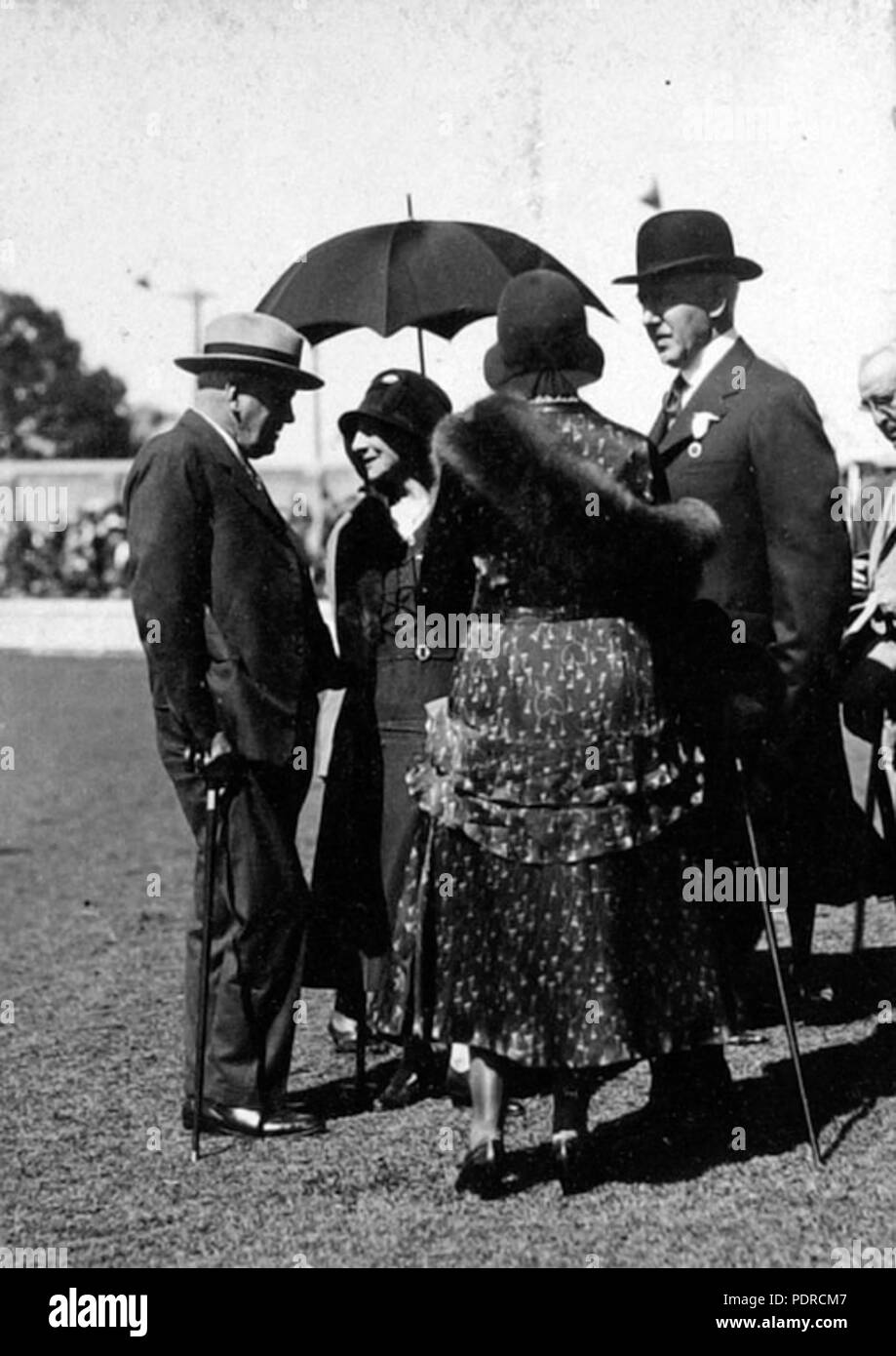 112 Queensland State Archives 3839 Hon AE Moore Premier or Queensland Lady Goodwin Mrs Moore and Sir John Goodwin Governor at RNA Show Official Opening 1931 Stock Photo