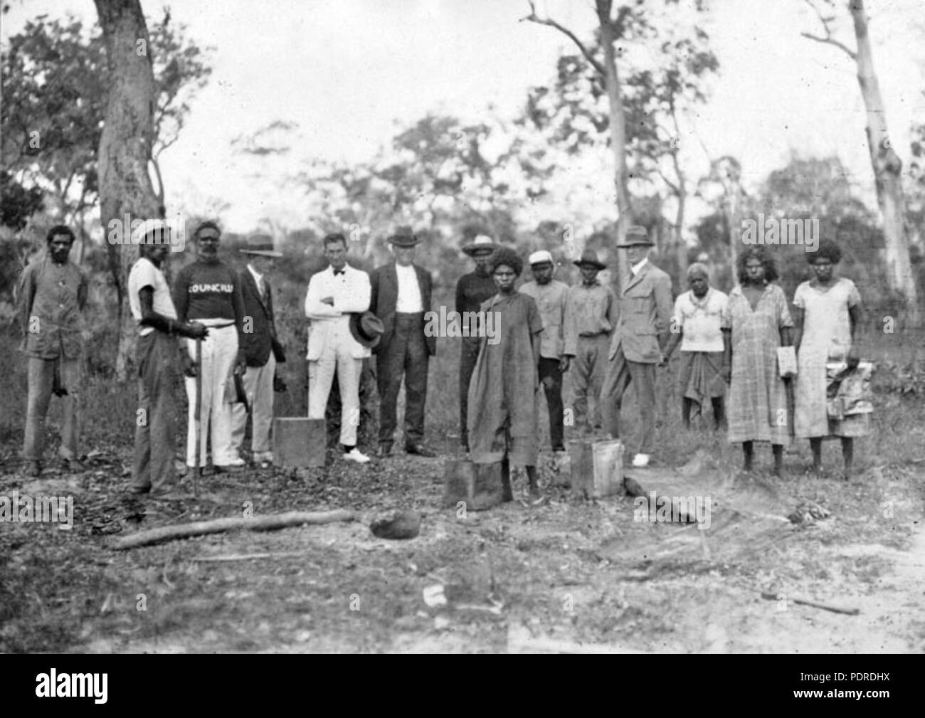 120 Queensland State Archives 5818 Home Secretarys party and residents of Cowal Creek June 1931 Stock Photo