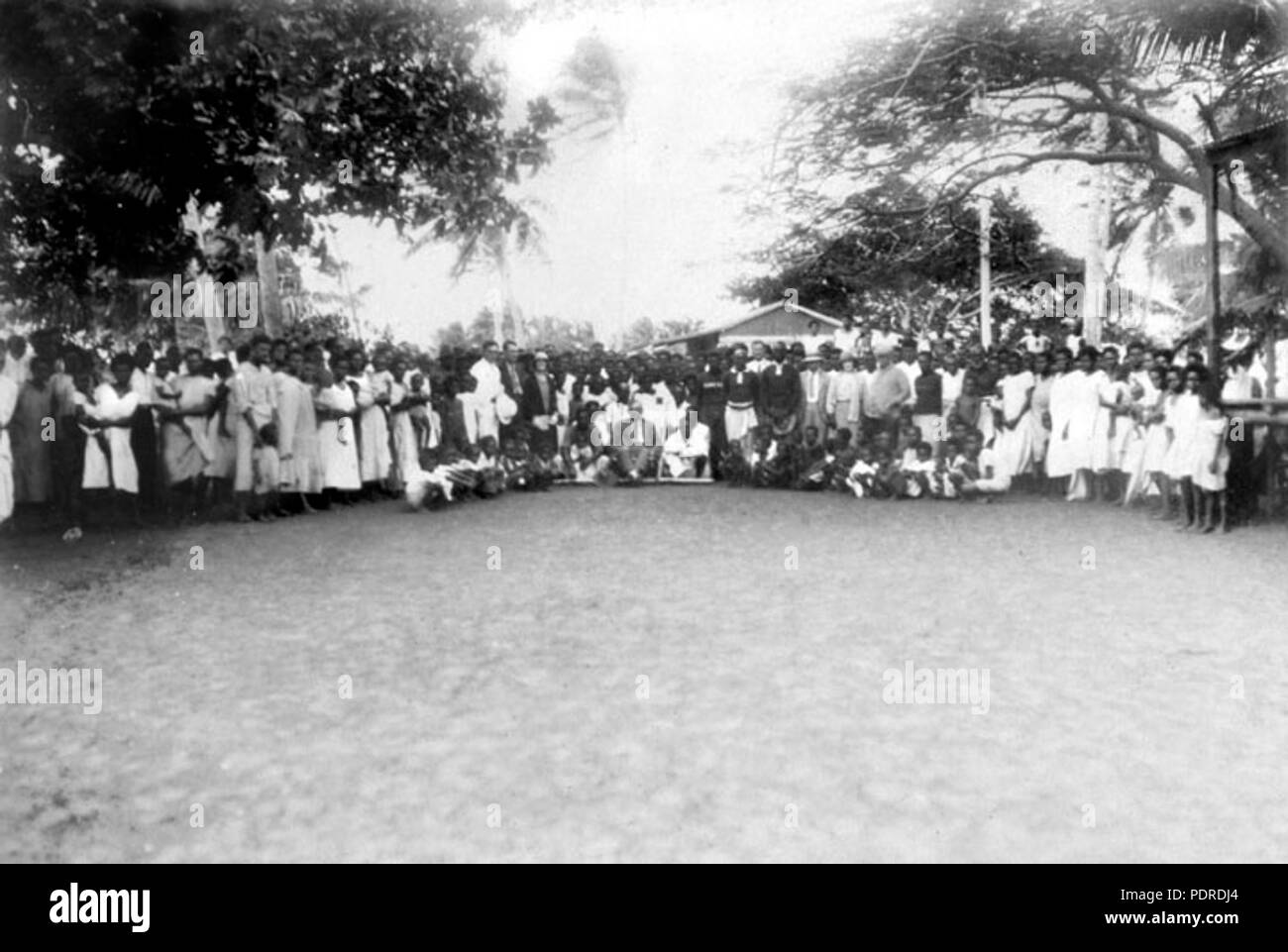 120 Queensland State Archives 5822 Hon J C Peterson Home Secretary and party with residents of Saibai Torres Strait Island June 1931 Stock Photo
