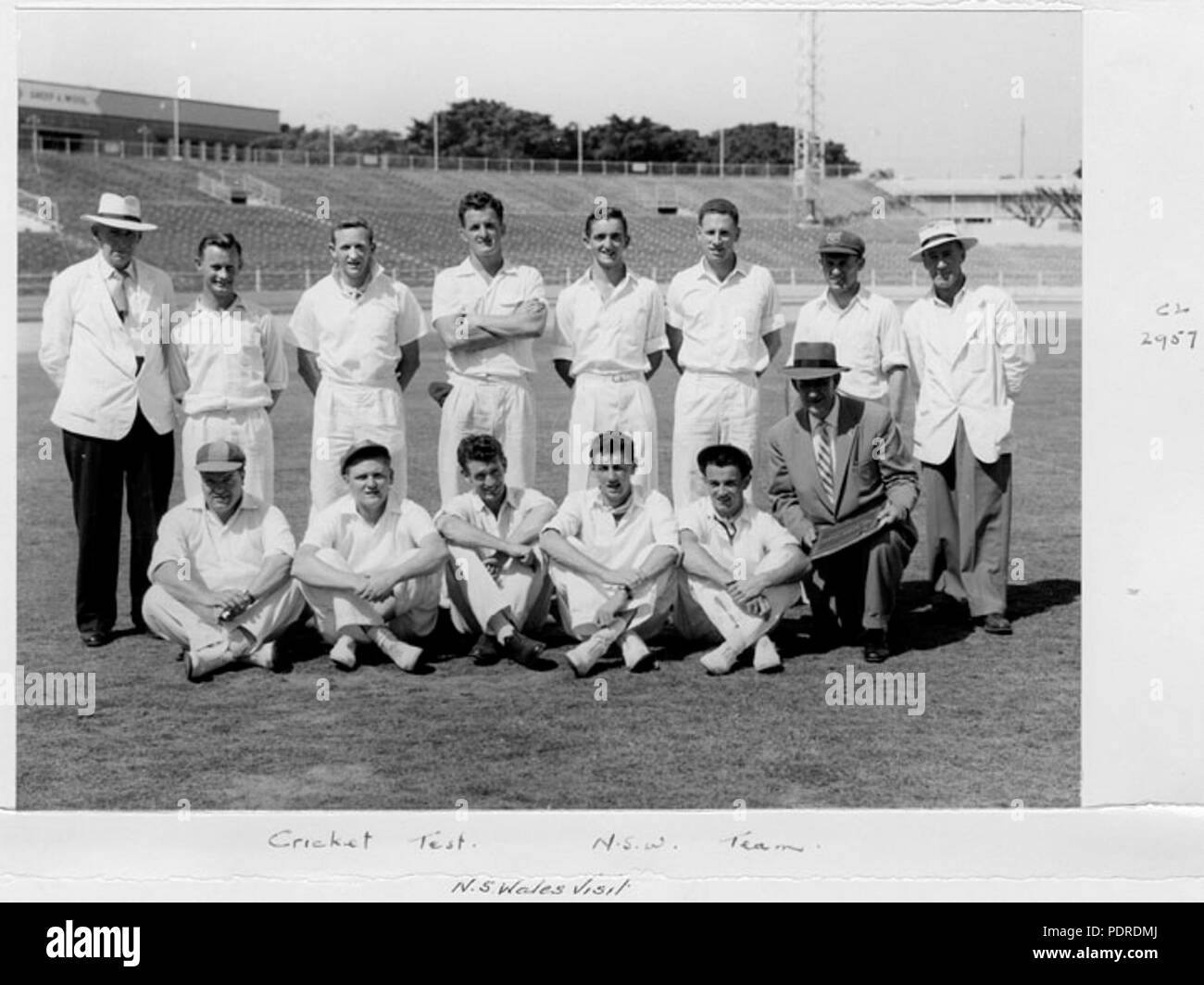 120 Queensland State Archives 6261 Cricket Test NSW Team October 1958 Stock Photo