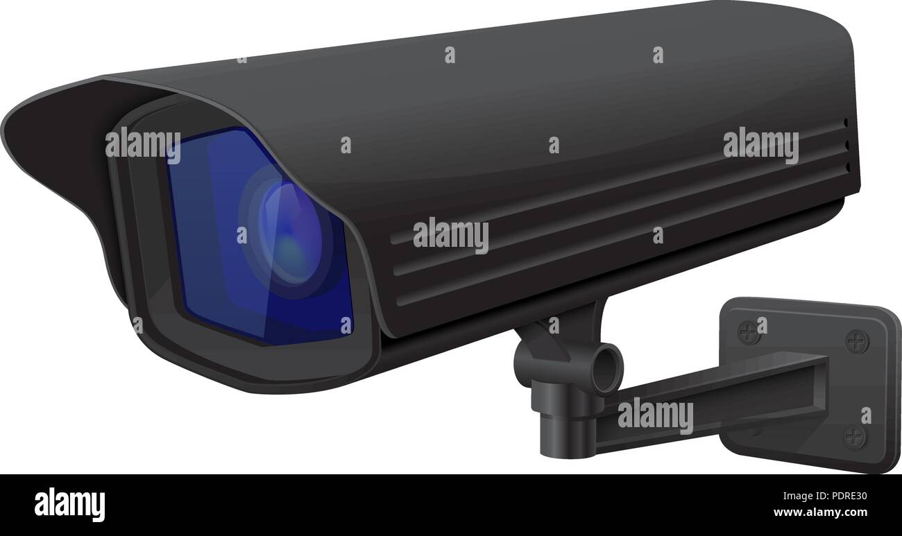 Security camera. Black CCTV surveillance system Stock Vector Image ...