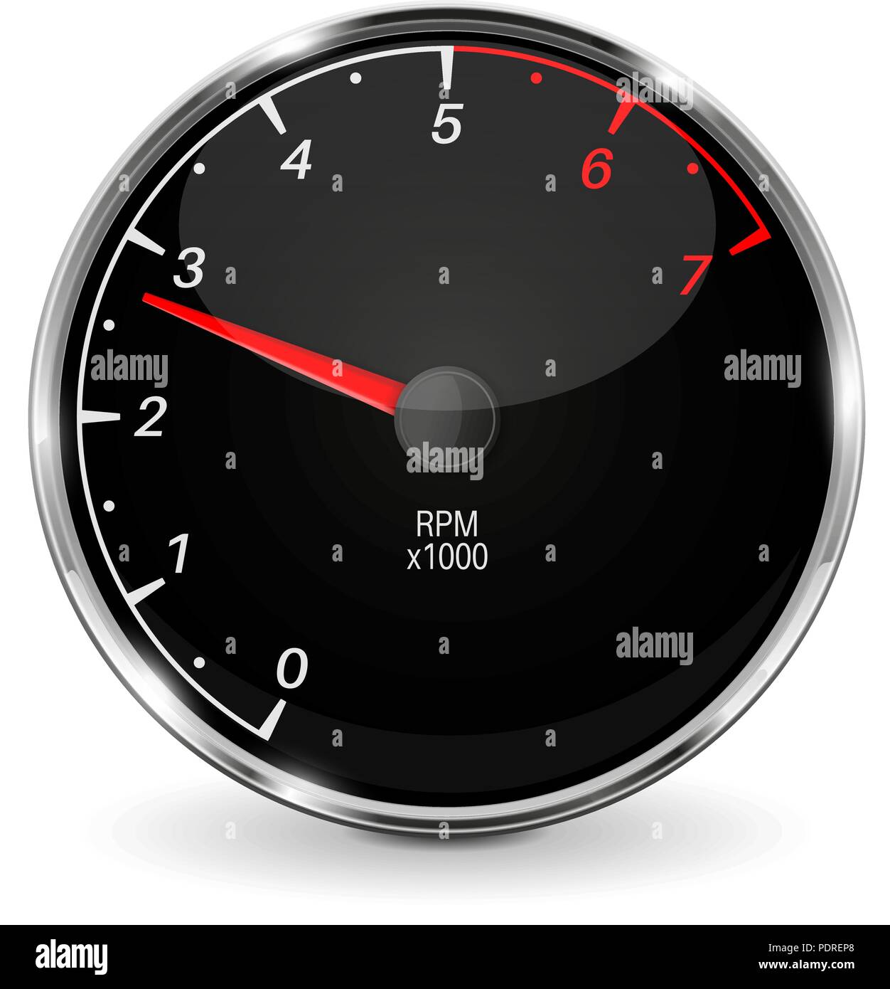 Tachometer. Black 3d vehicle gauge Stock Vector Image & Art Alamy