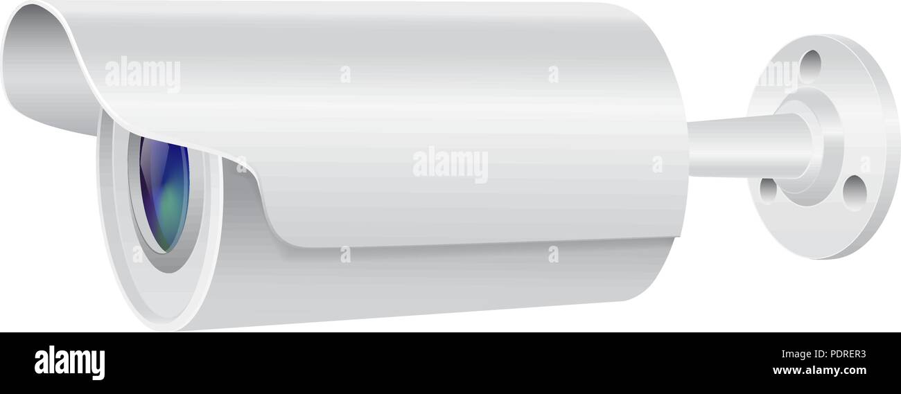 Security camera. Side view. White CCTV surveillance system Stock Vector Image & Art Alamy