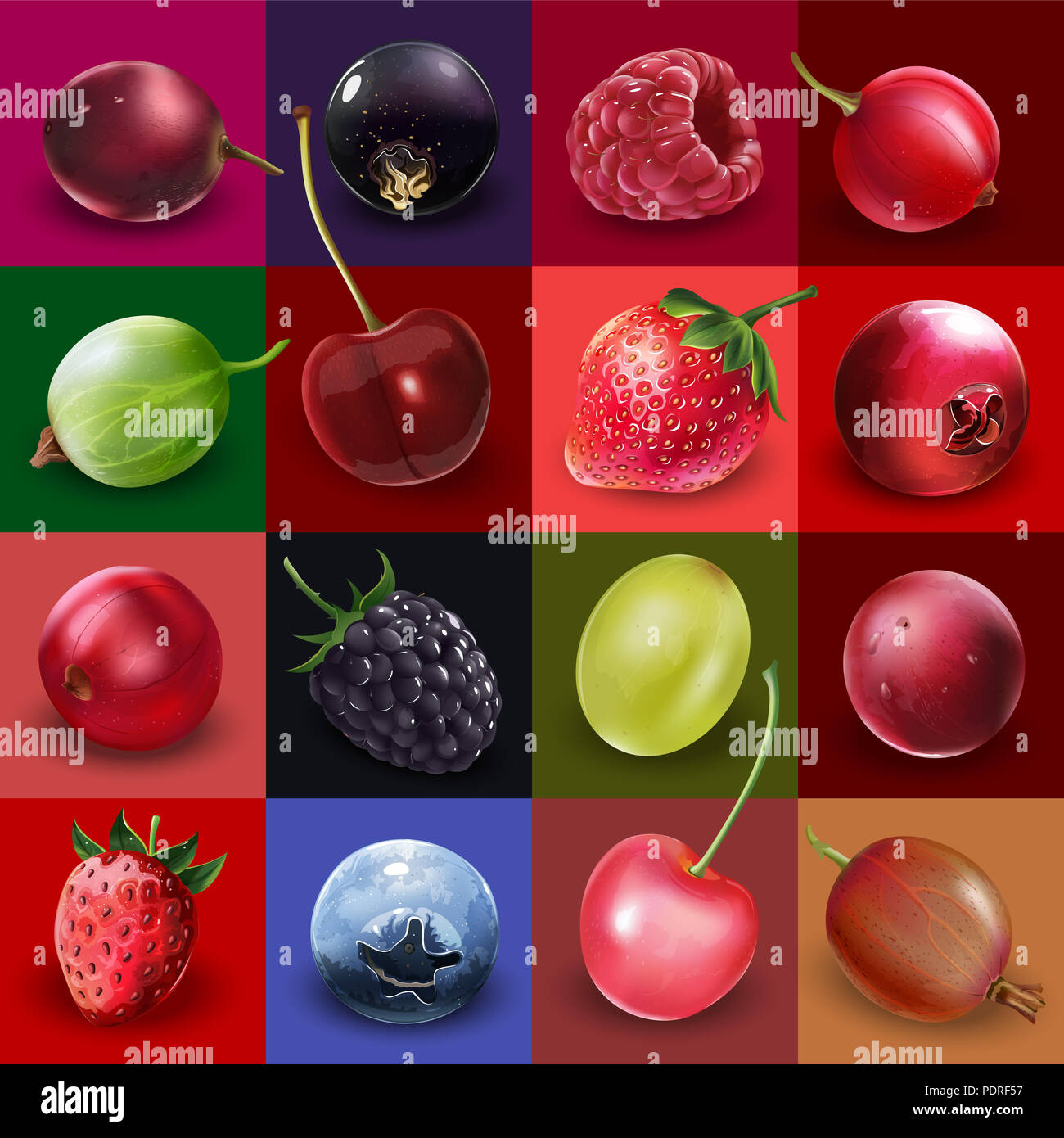 Collection of Berries Stock Photo - Alamy