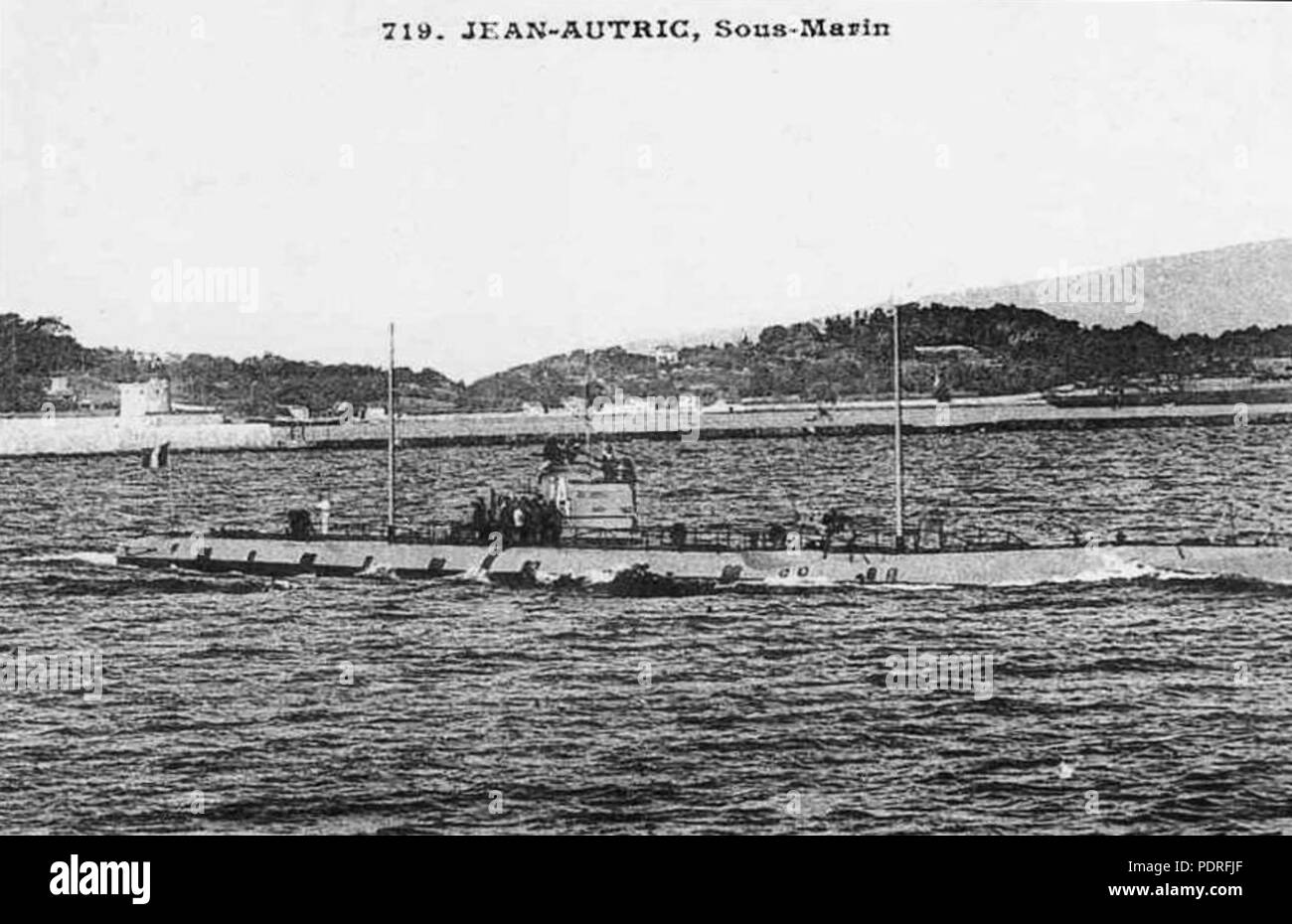 8 Sous-marin Jean-Autric WWI Stock Photo