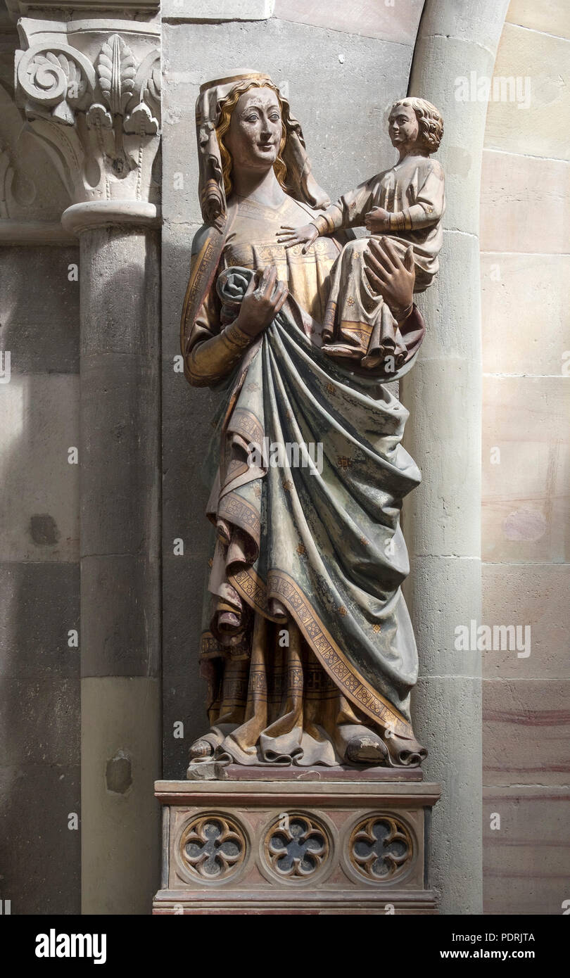 Maria mit dem Kind, Ende 13. Jahrhundert Stock Photo