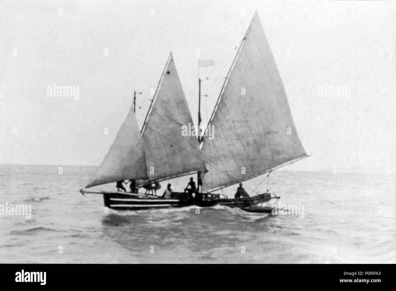 120 Queensland State Archives 5756 Dauarti canoe belonging to Bamaga Family Saibai Torres Strait Island June 1931 Stock Photo
