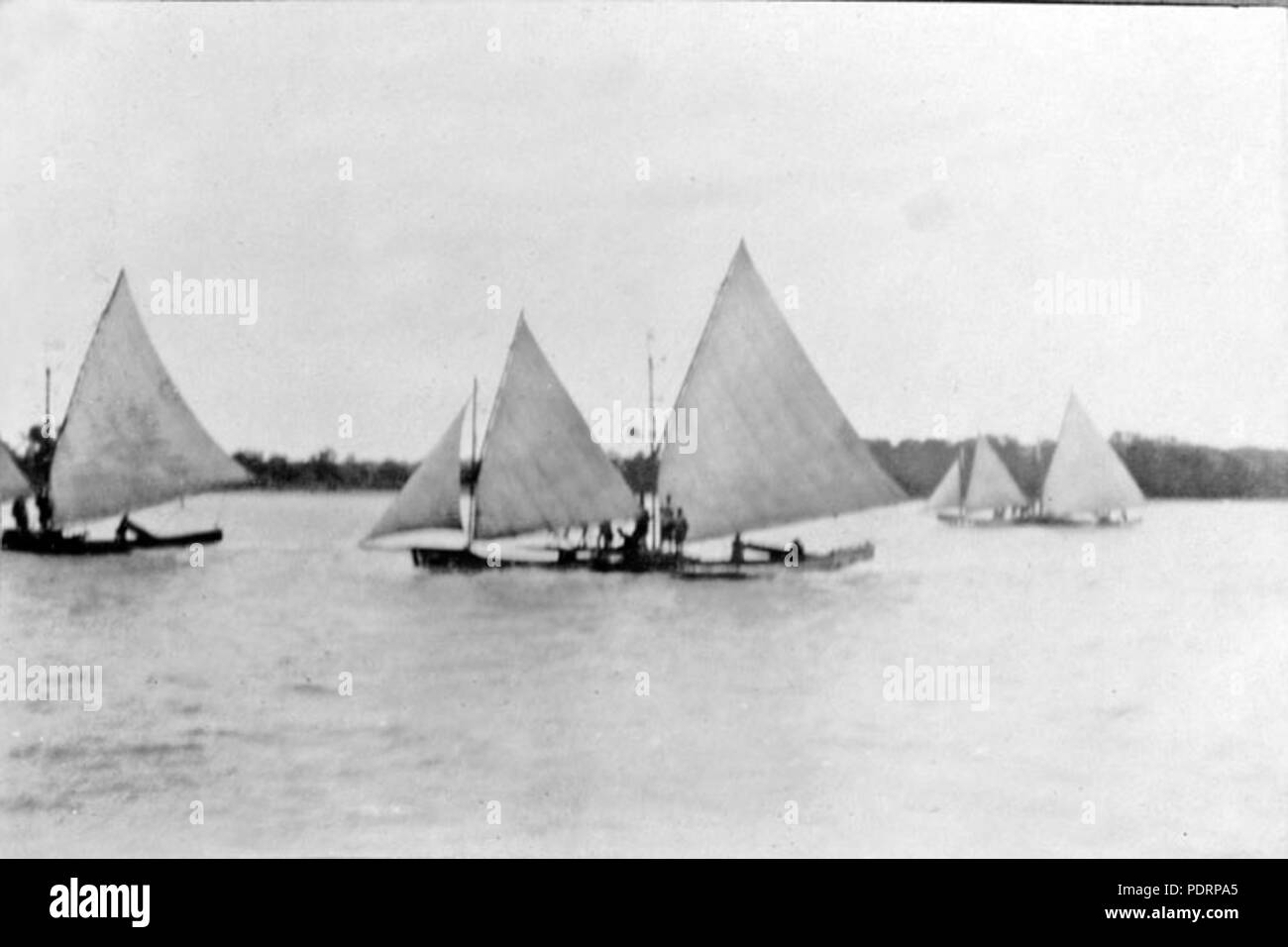 120 Queensland State Archives 5757 Aukam canoe belonging to Elu Family Saibai Torres Strait Island June 1931 Stock Photo