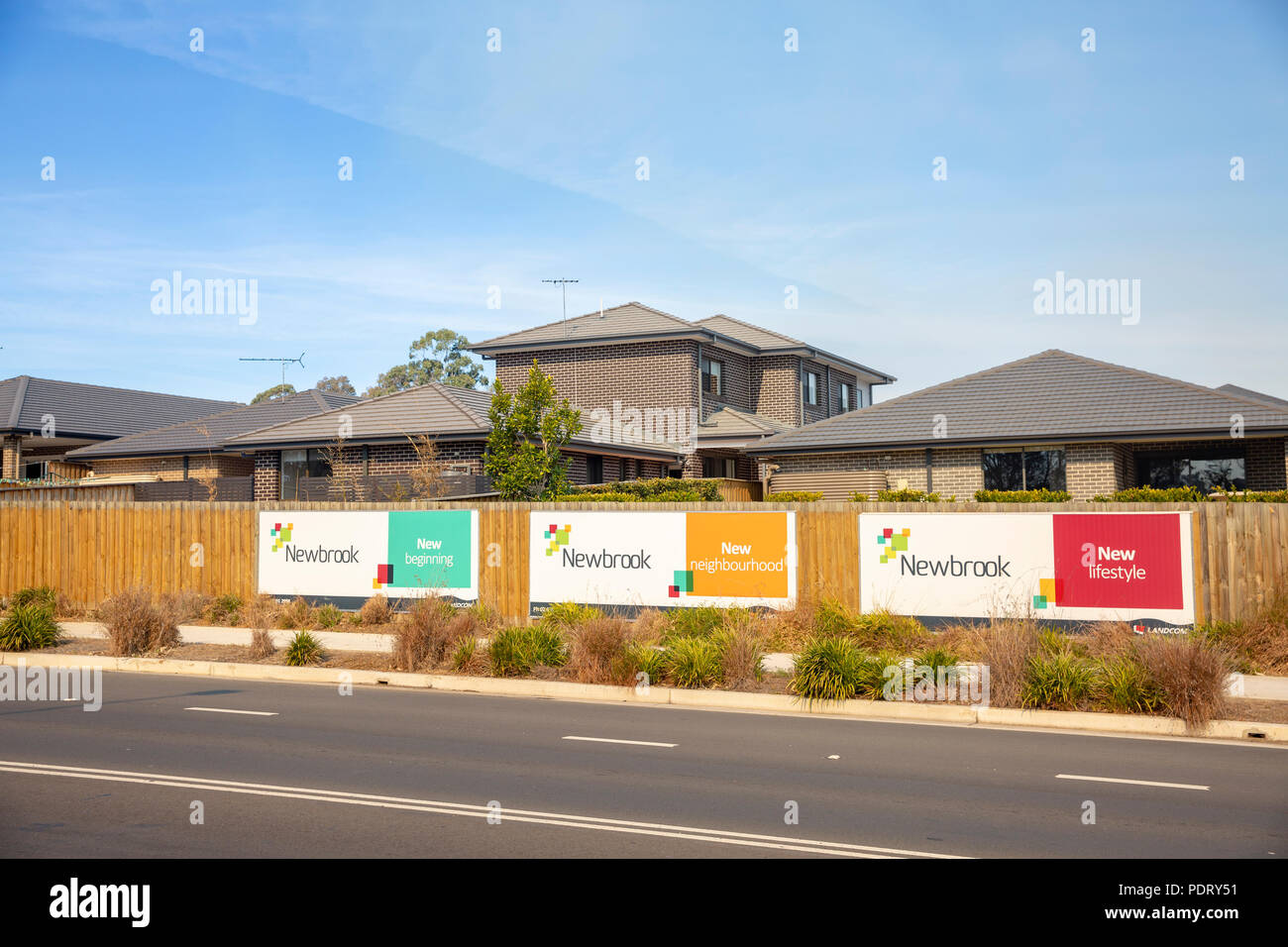 Newbrook, a new neighbourhood being developed for residential living in Campbelltown,South West Sydney,Australia Stock Photo