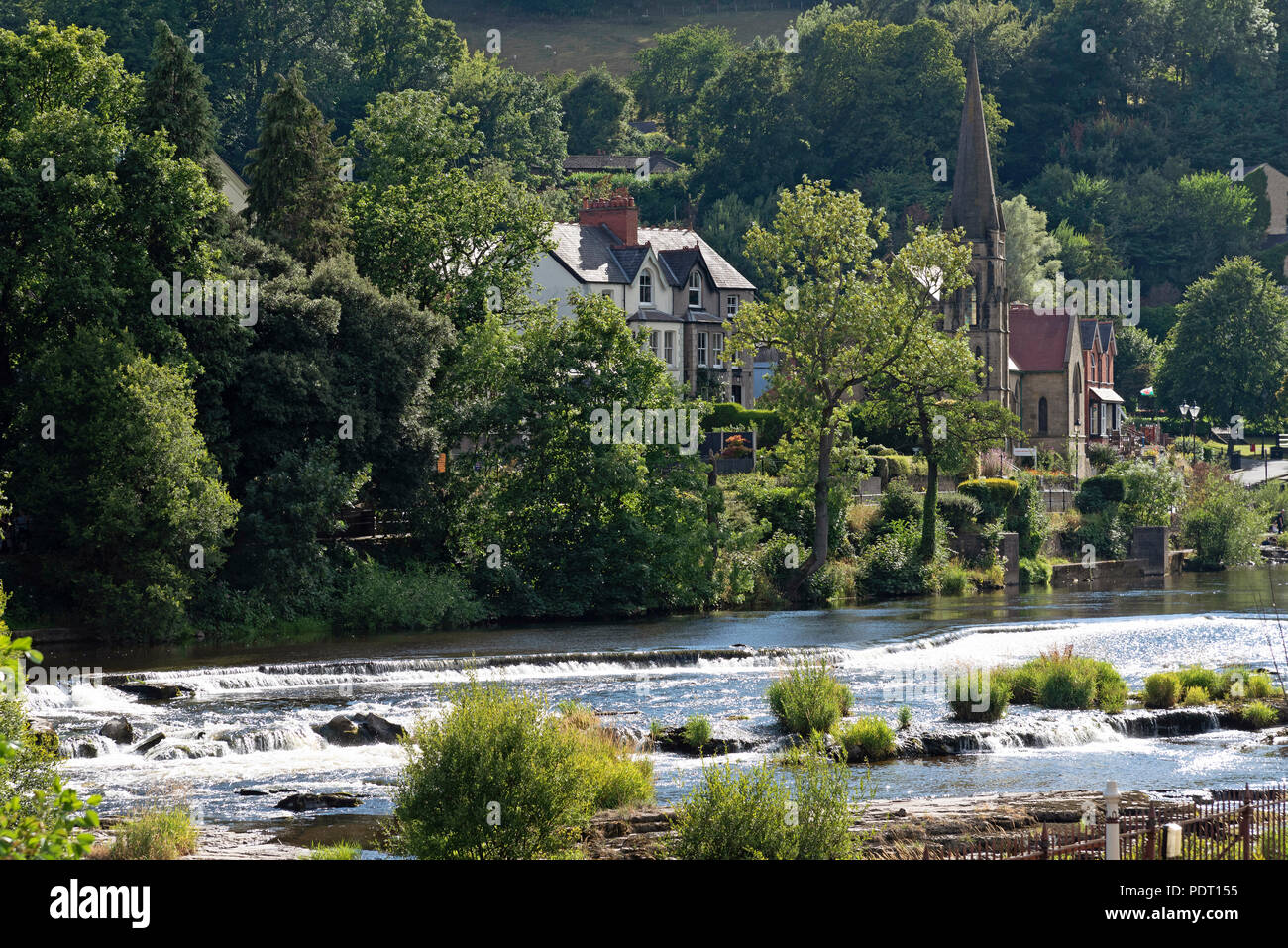 Llangollen, Denbighshire, North Wales, UK, The River Dee Stock Photo