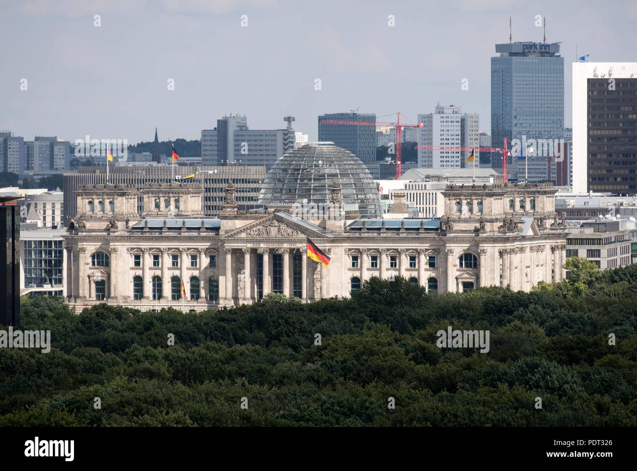 Ansicht von der Siegessäule Richtung Osten Stock Photo