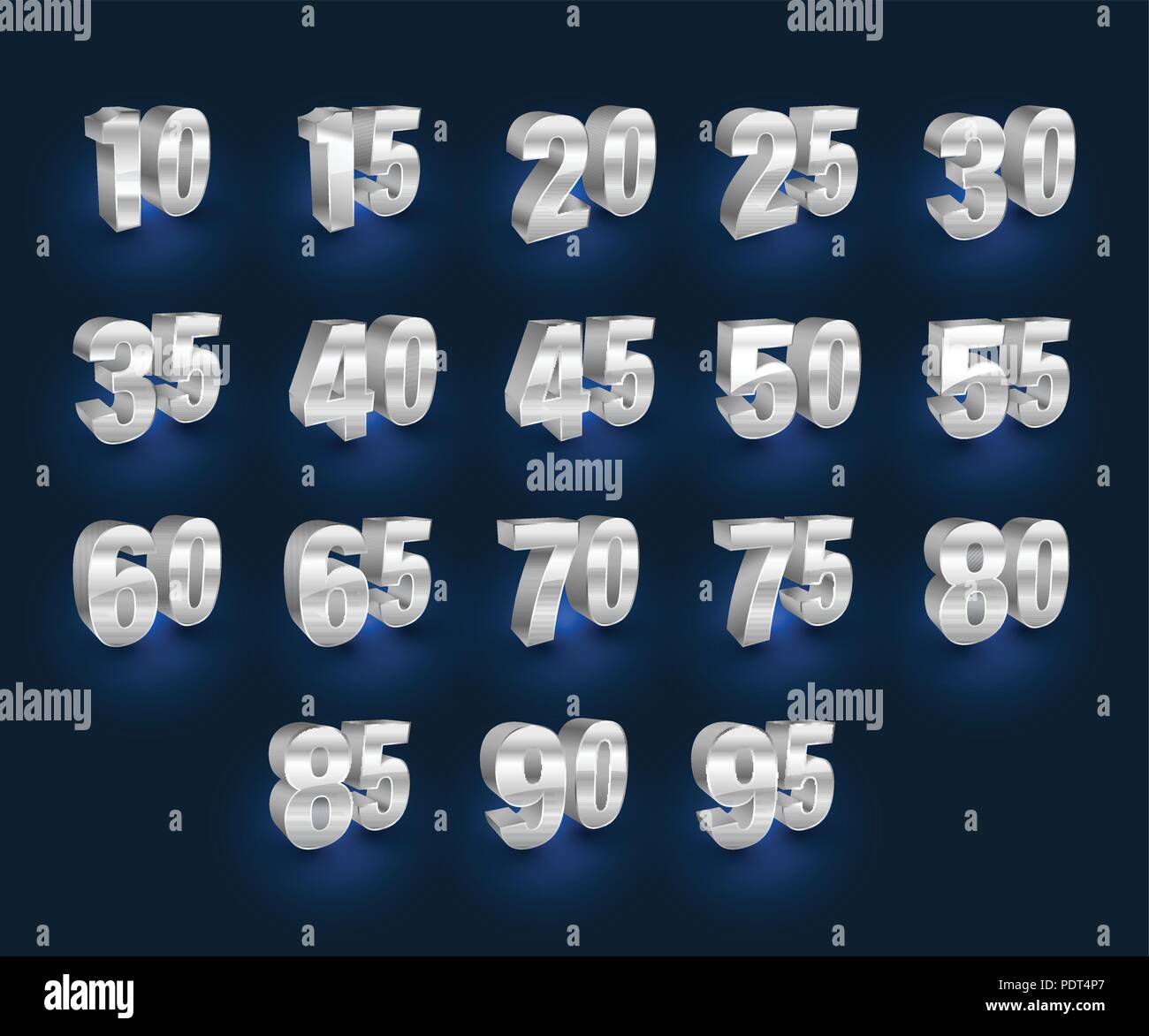 Set number 3D style. Vector illustration Stock Vector Image & Art - Alamy