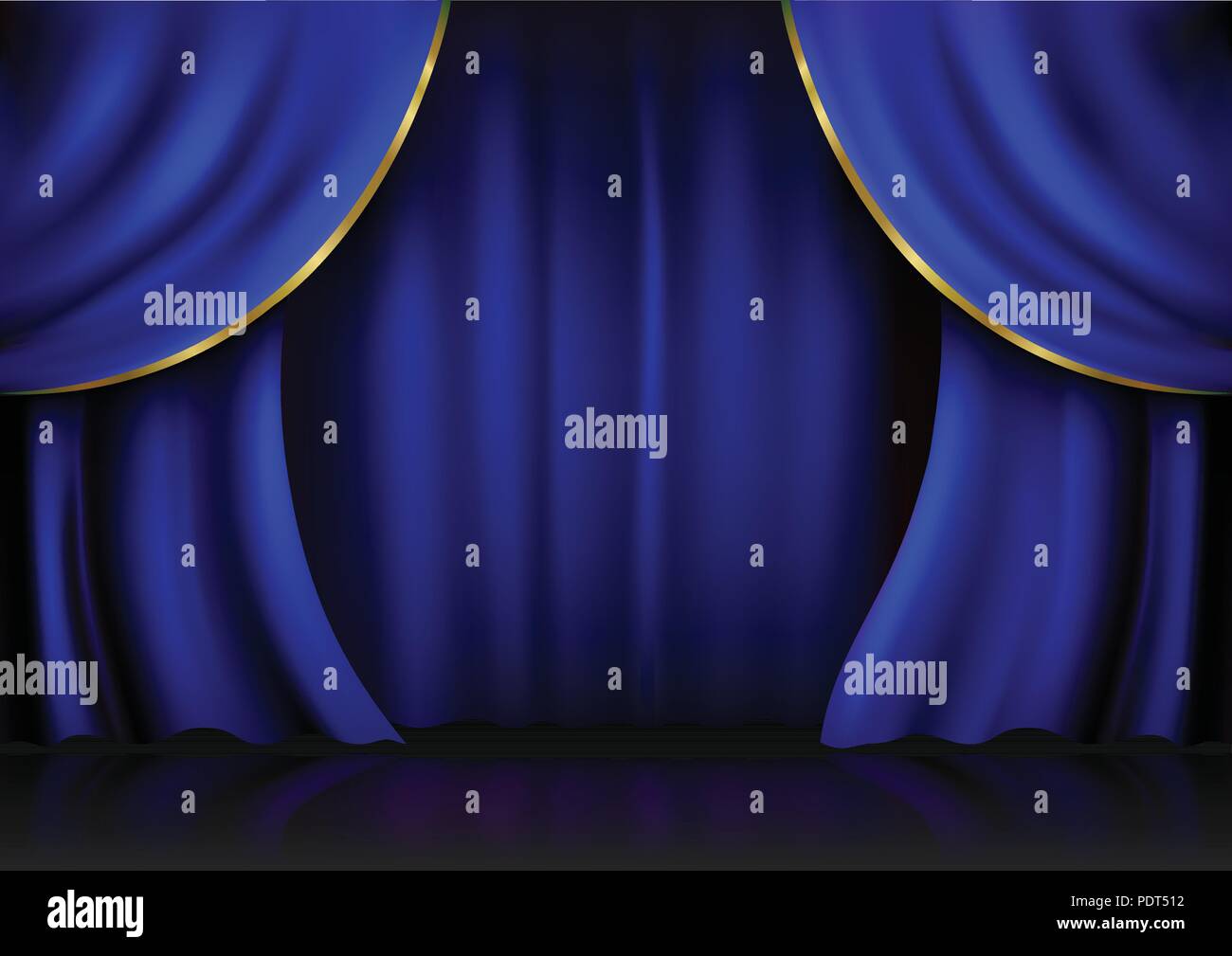 Background  curtain stage. Vector illustration. Stock Vector