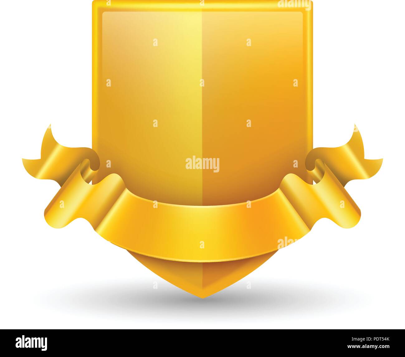 luxury gold badge vector illustration. Stock Vector