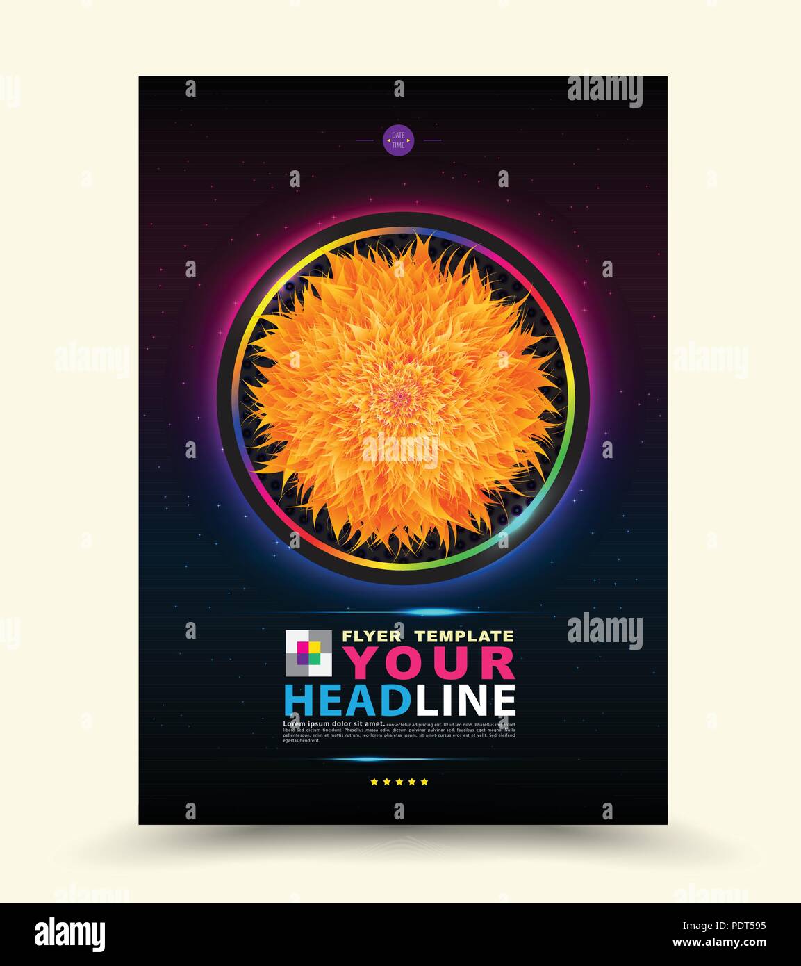 Cover template for network technology fibre optic. Vector illustration ...