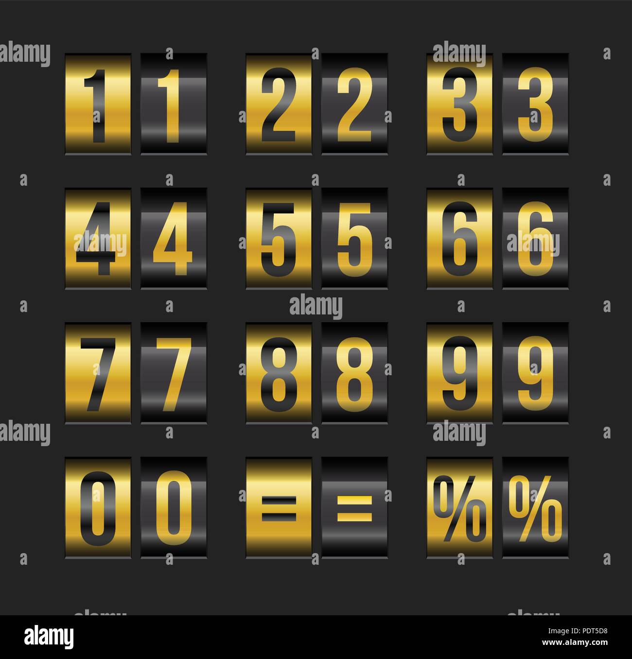Vector countdown timer and date, calendar scoreboard numbers Stock Vector Image & Art Alamy