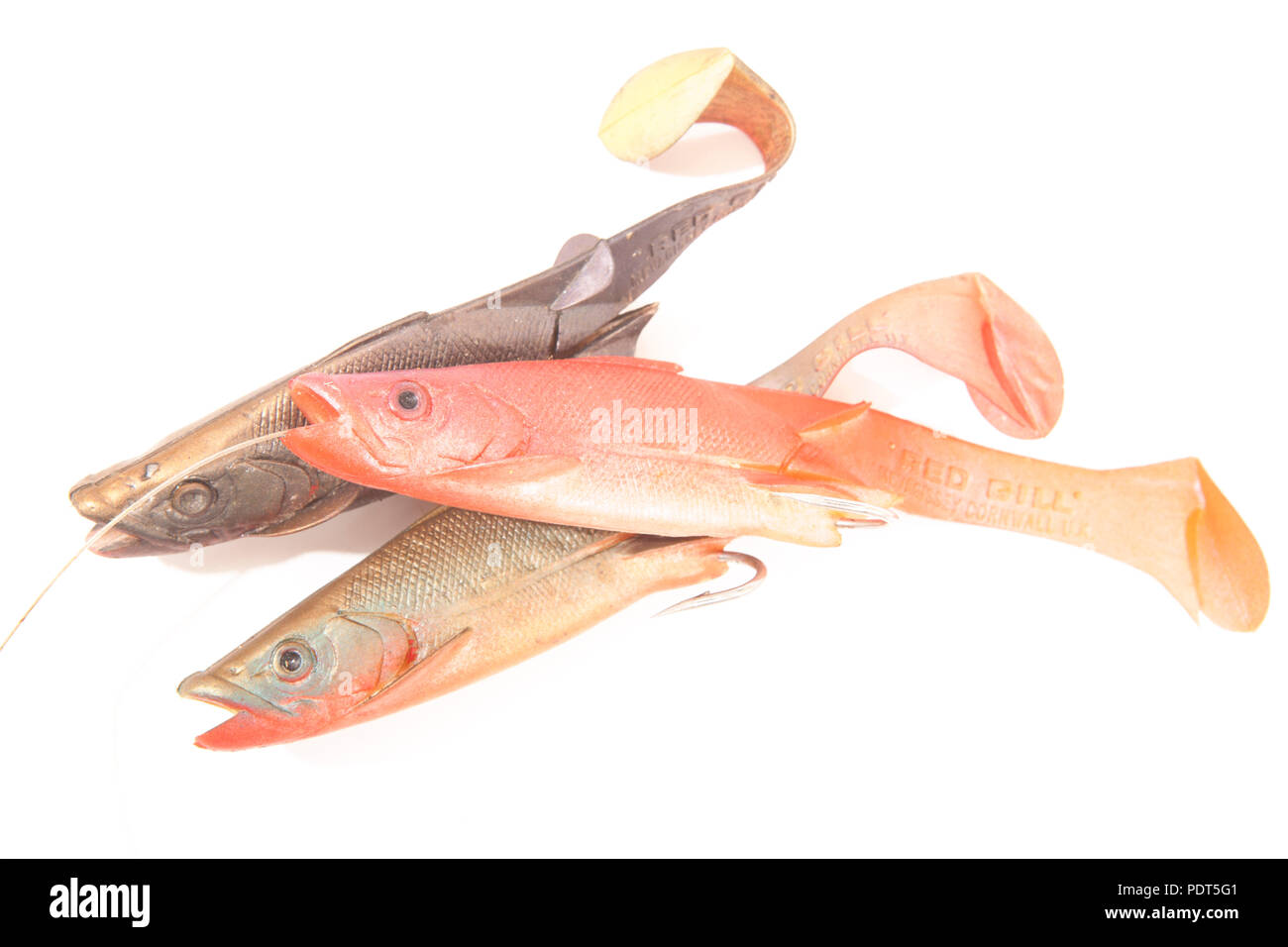 Old Red Gill fishing lures designed for catching seafish. From a