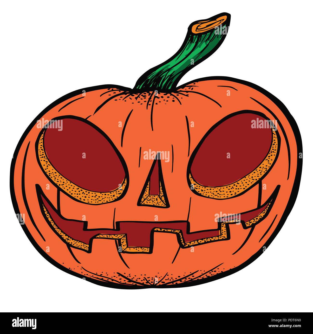 Pumpkin drawn for halloween vector illustration Stock Vector Image ...